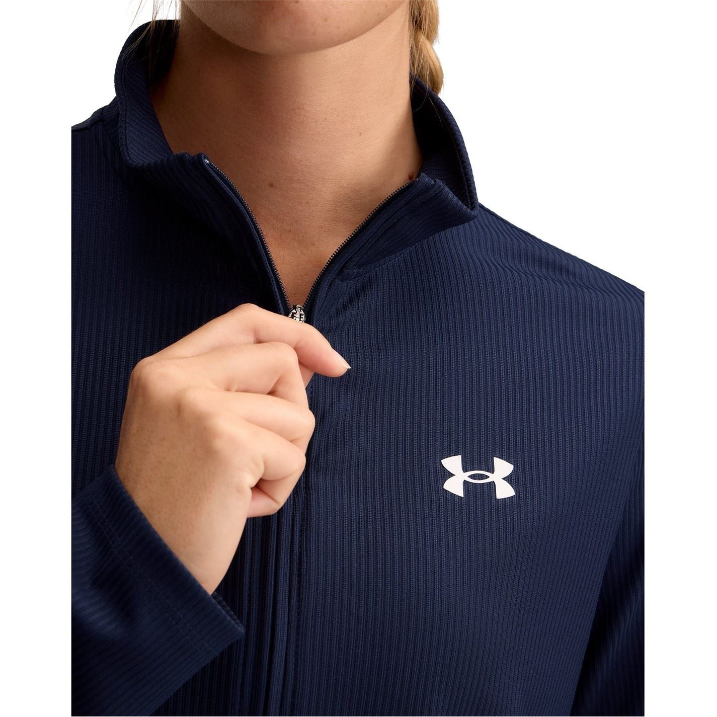 Under Armour Tech Rib Zipped Long Sleeve Performance Gym Top