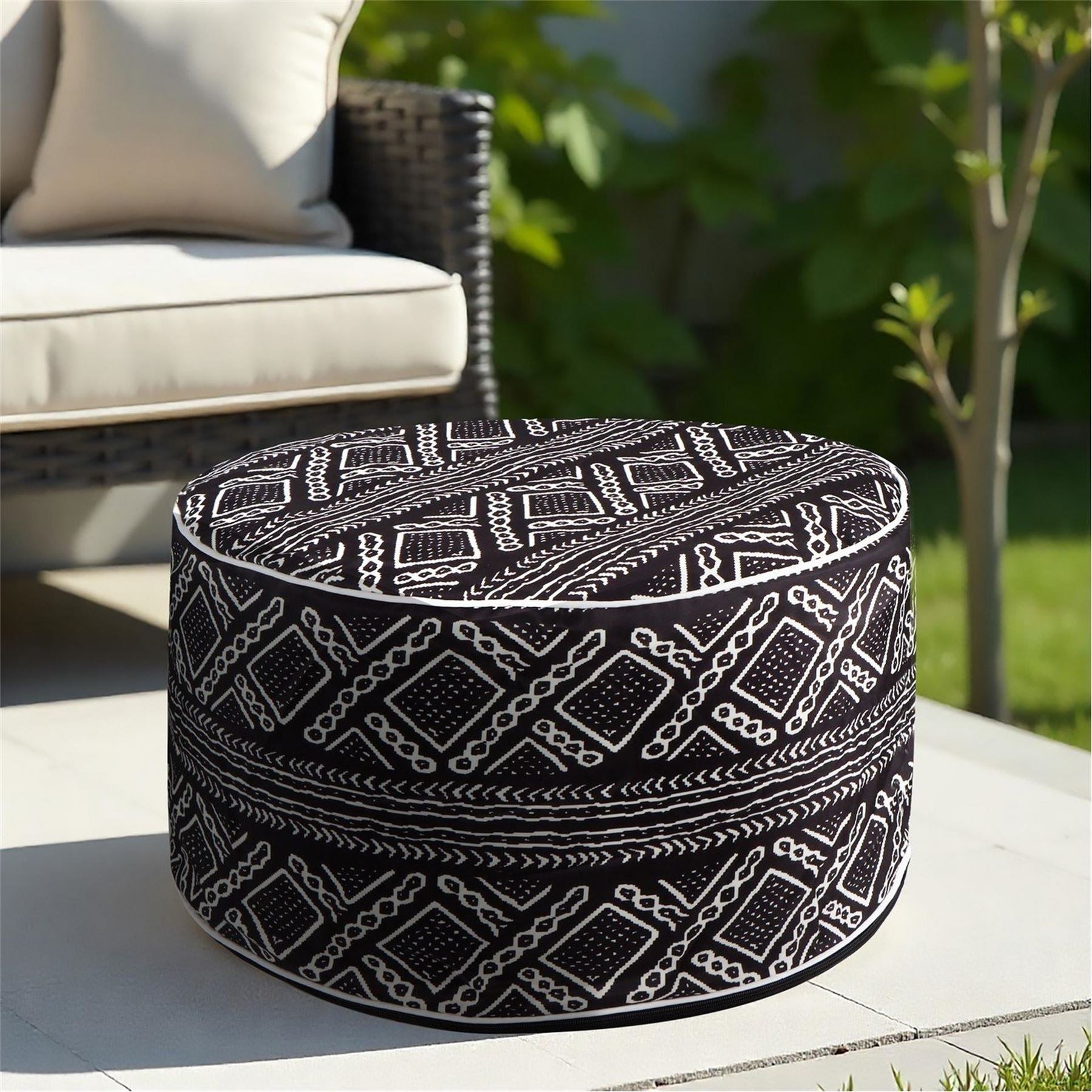 Streetwize Ottoman   Aztec Patter