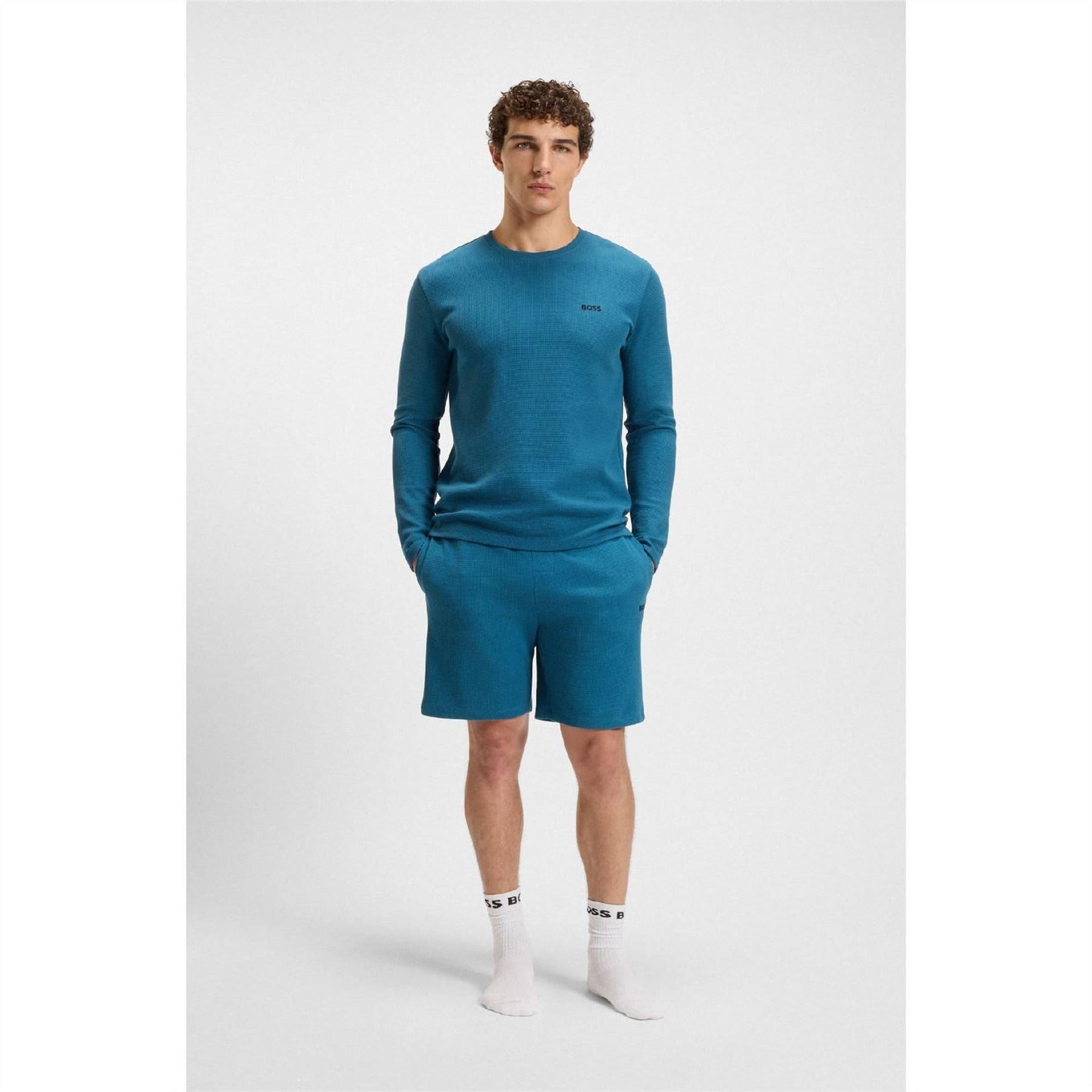 Boss Mens Waffle Shorts 10269584 01 Pyjama Shorts