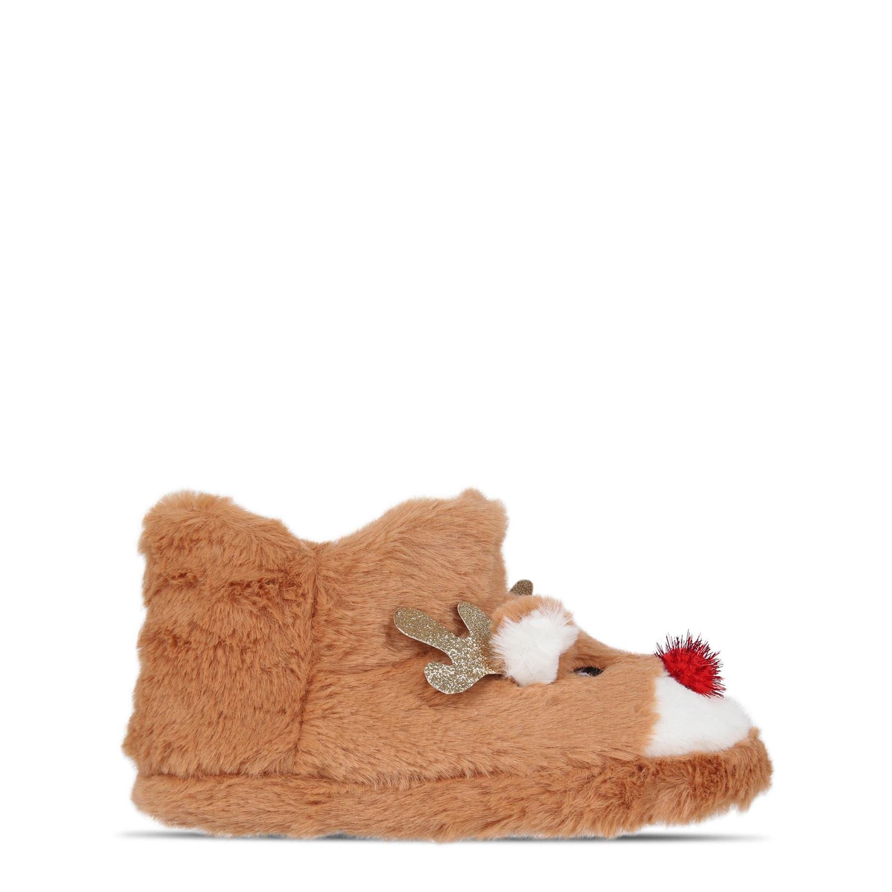 Linea Christmas Reindeer Slipper Boot