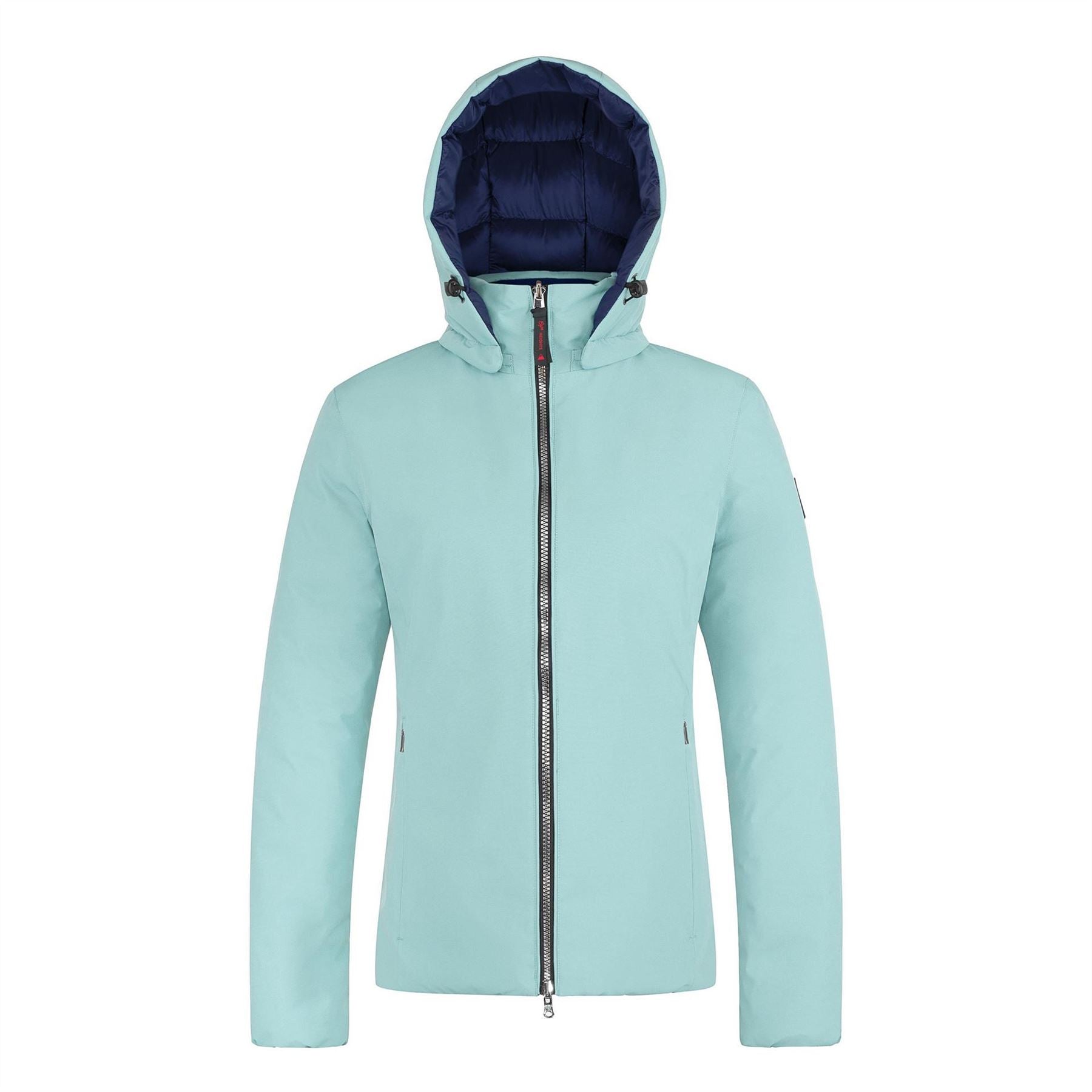 Cape Heights Solid Patterned Hooded Snap Button Puffer Jacket