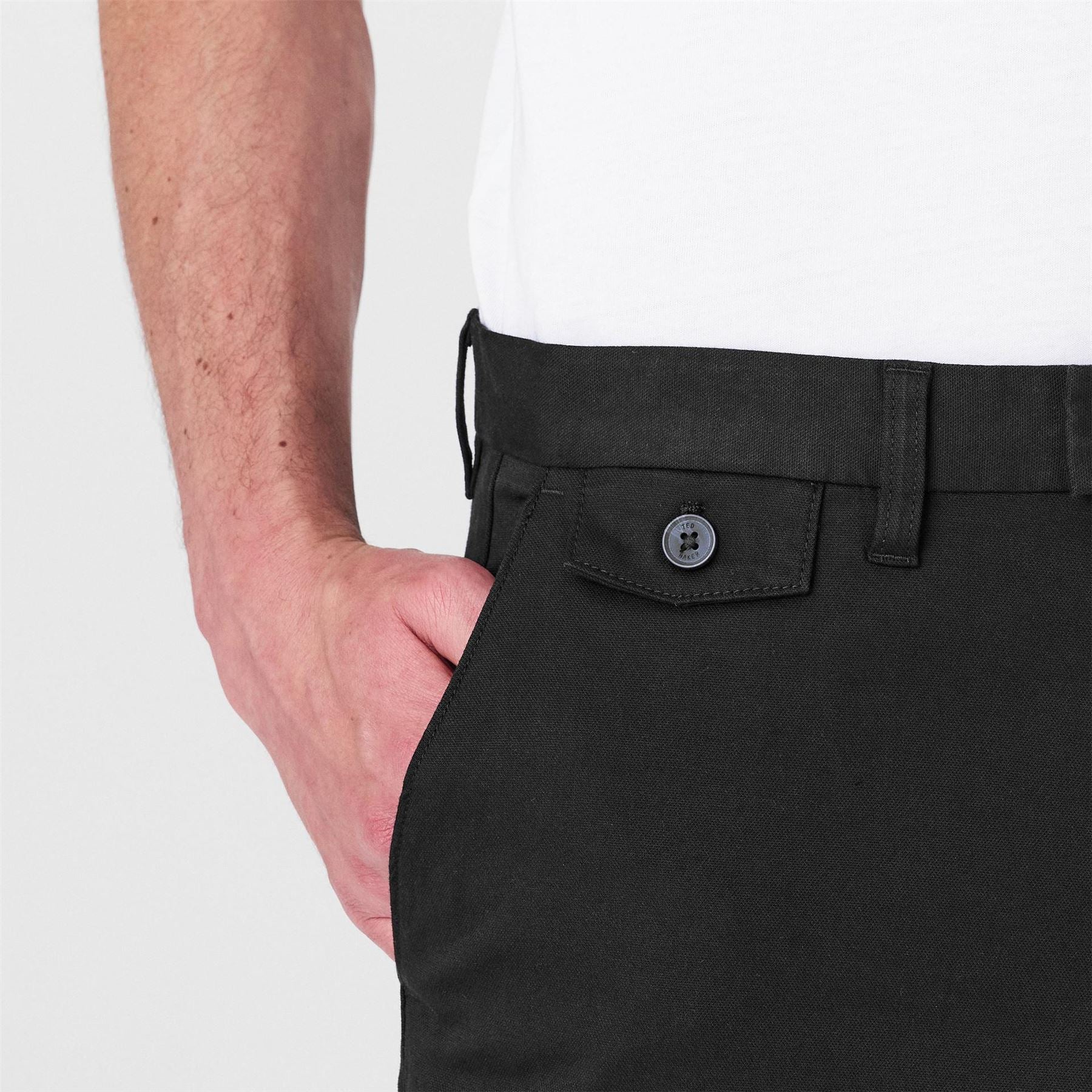 Ted Baker Solid Patterned Chino Shorts