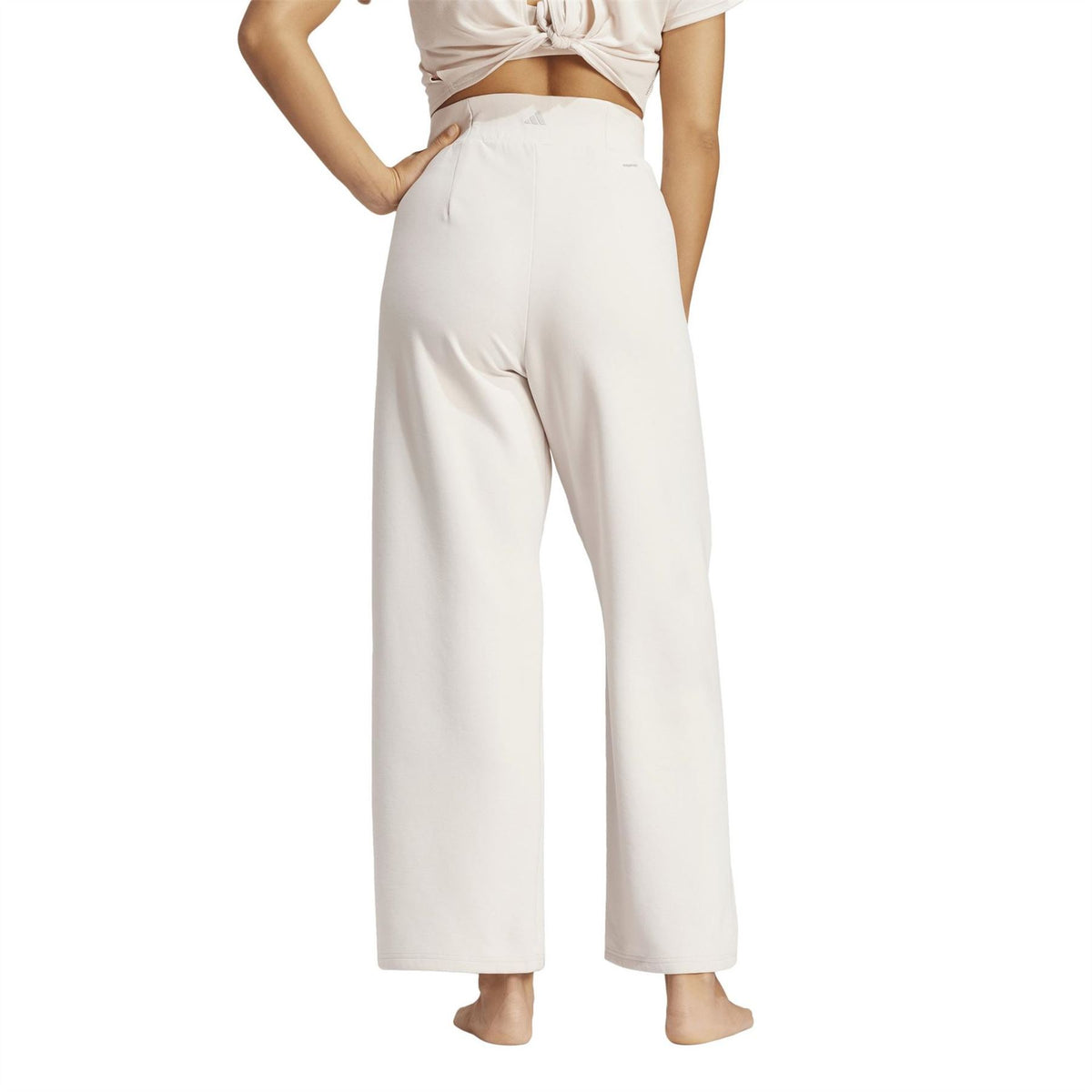 adidas Solid Patterned Wide Leg Yoga Pants