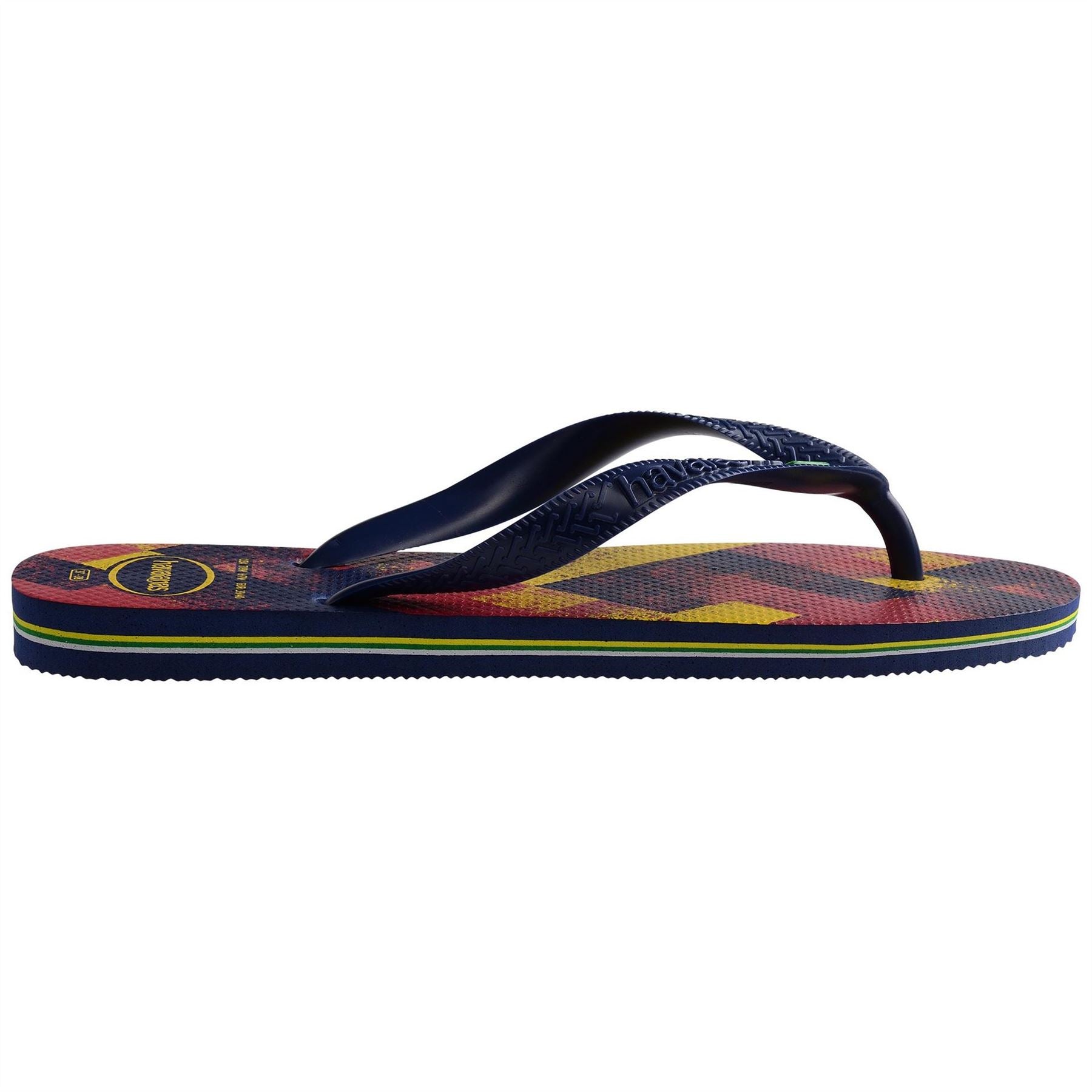 Havaianas Mens Hav. Brasil Fresh Black Black Leaf Flip Flops
