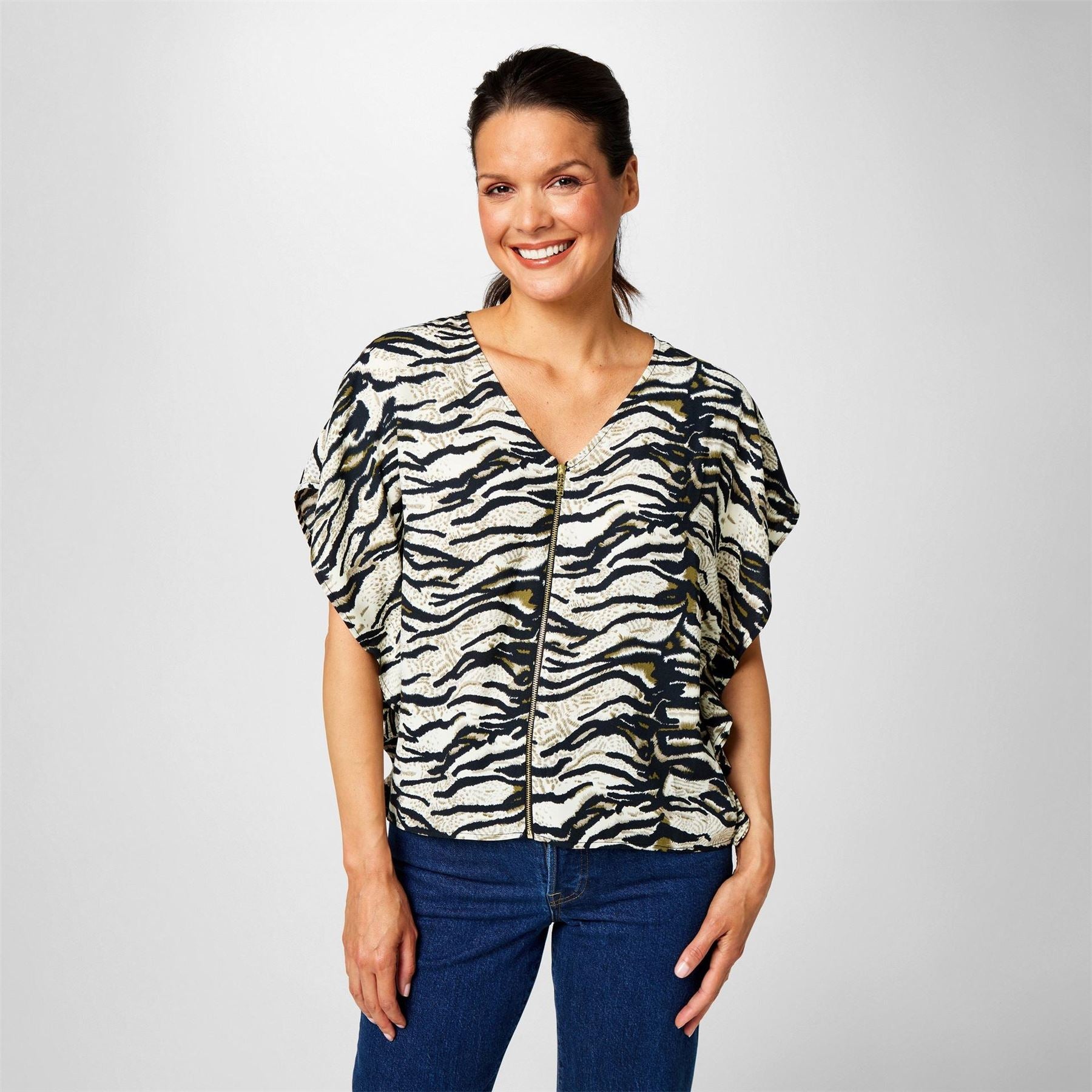 Biba Zip Front Top
