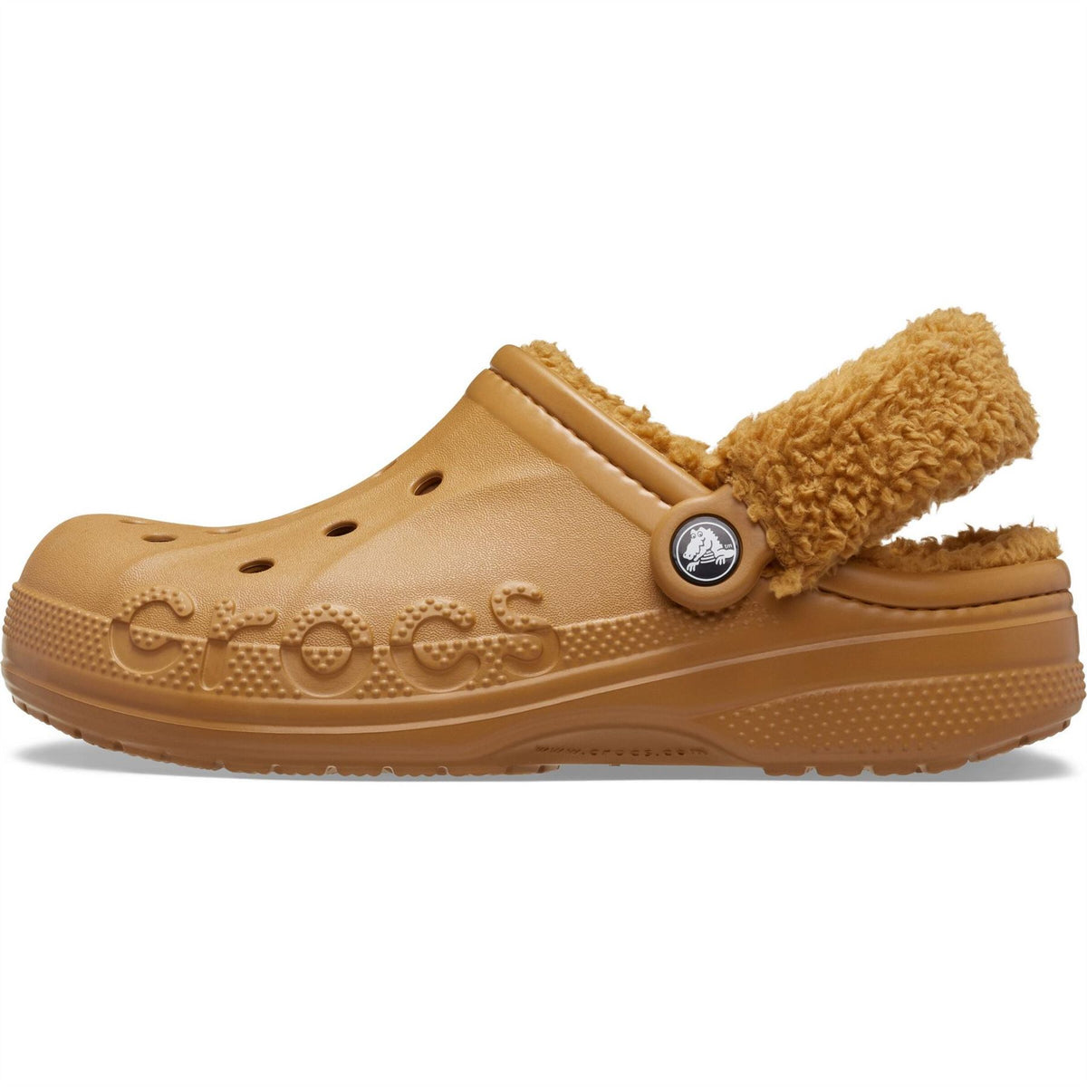 Crocs Baya Lined Fuzz Strap Mule Slippers