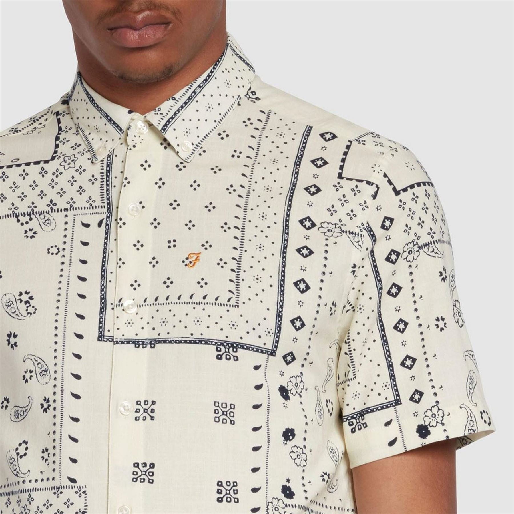 Farah Marcus Print Short Sleeve Shirt