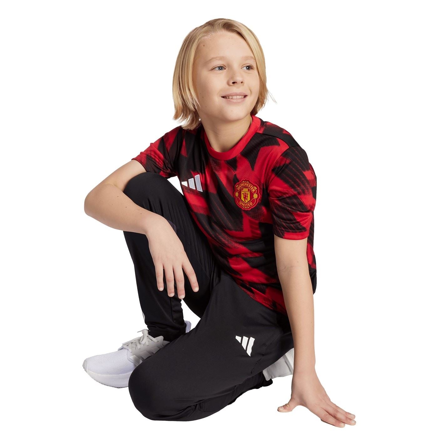 adidas Manchester United Pre Match Shirt 2025 2026 Juniors