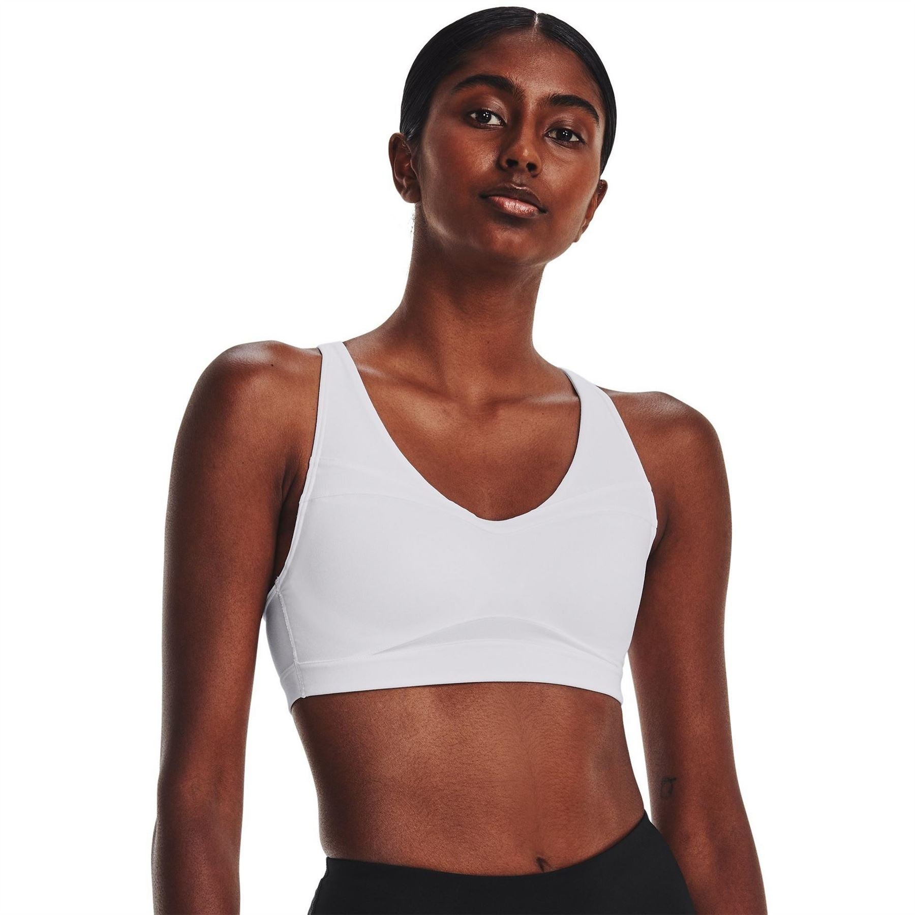 Under Armour Smartform V-Neck Sports Bra with Spaghetti Straps
