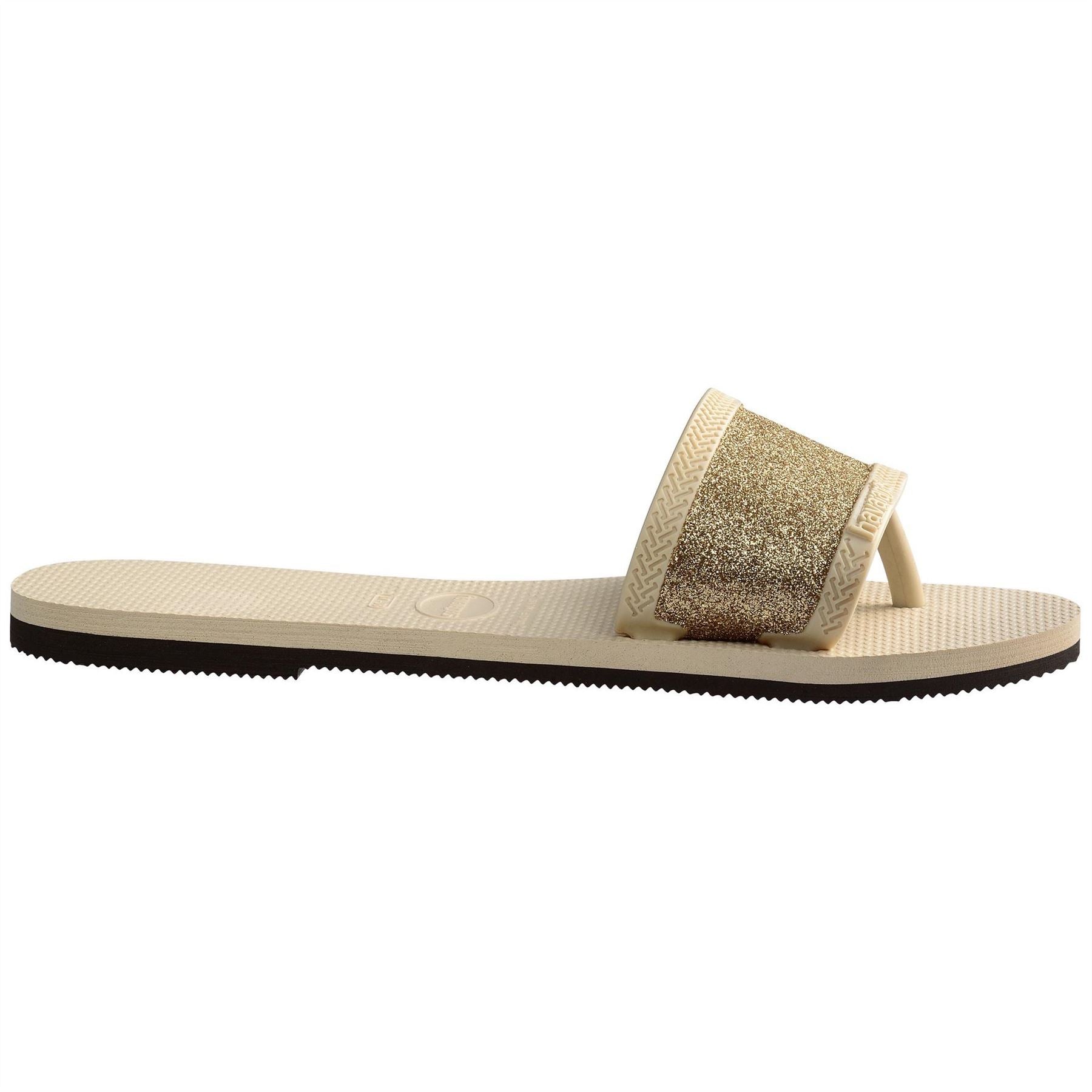 Havaianas Womens Hav. You Angra Glitter Beige 41 42 Flip Flops