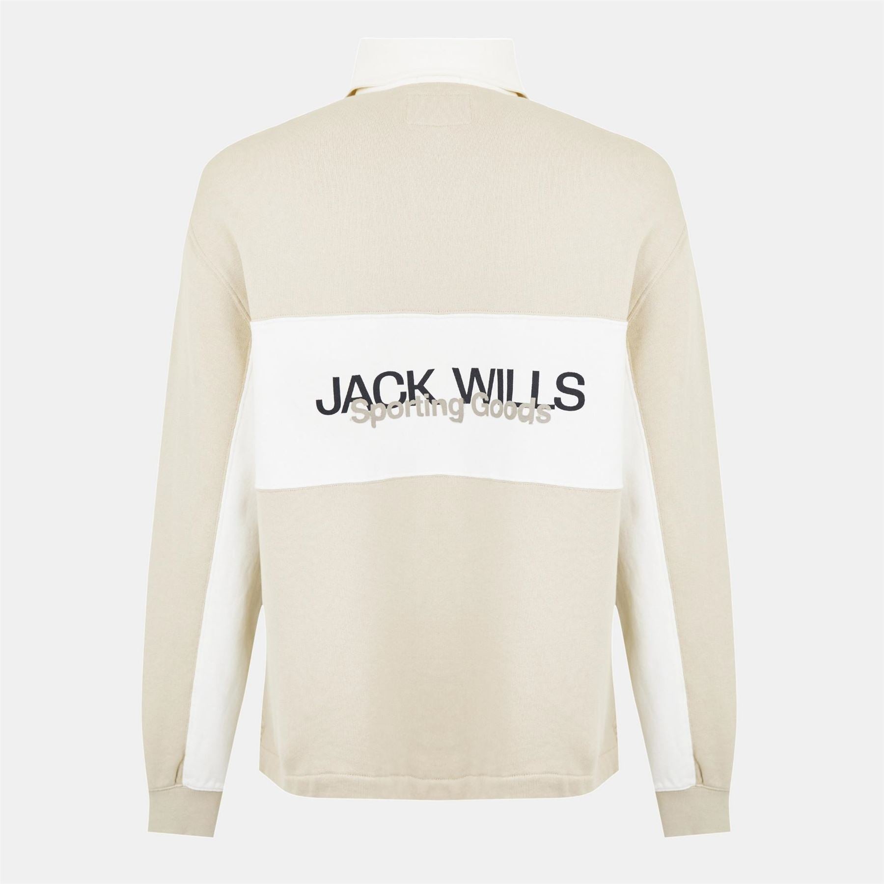Jack Wills Logo Print Relaxed Fit Rugby Shirt