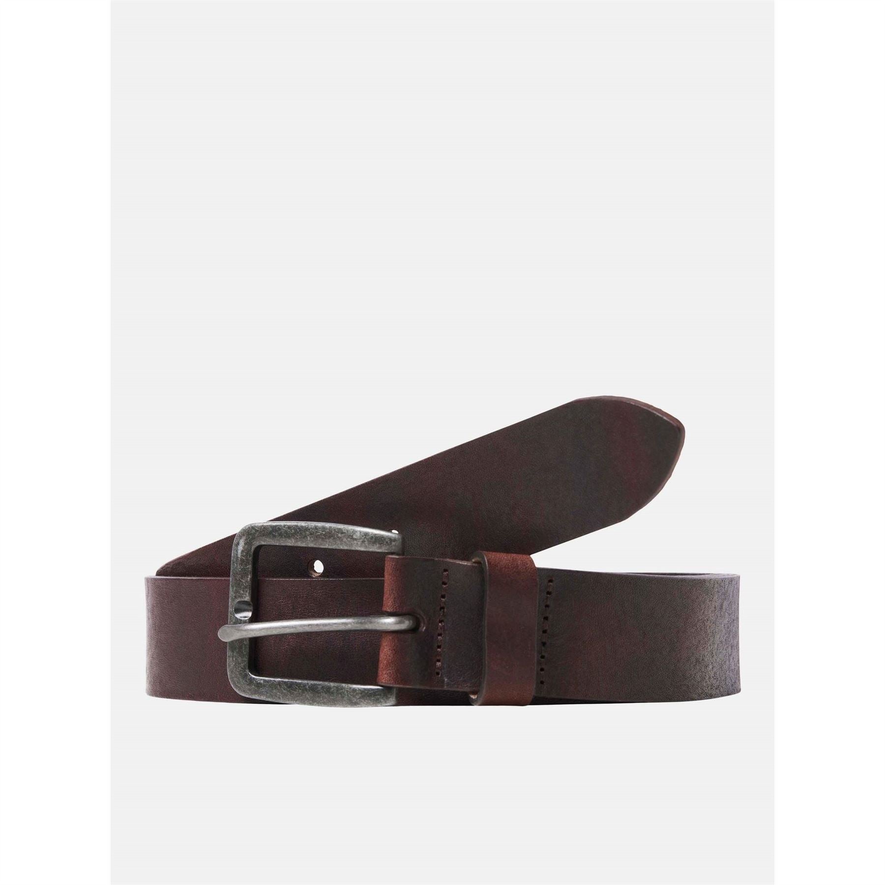Jack and Jones Leather Pin Buckle Belt with Stitching