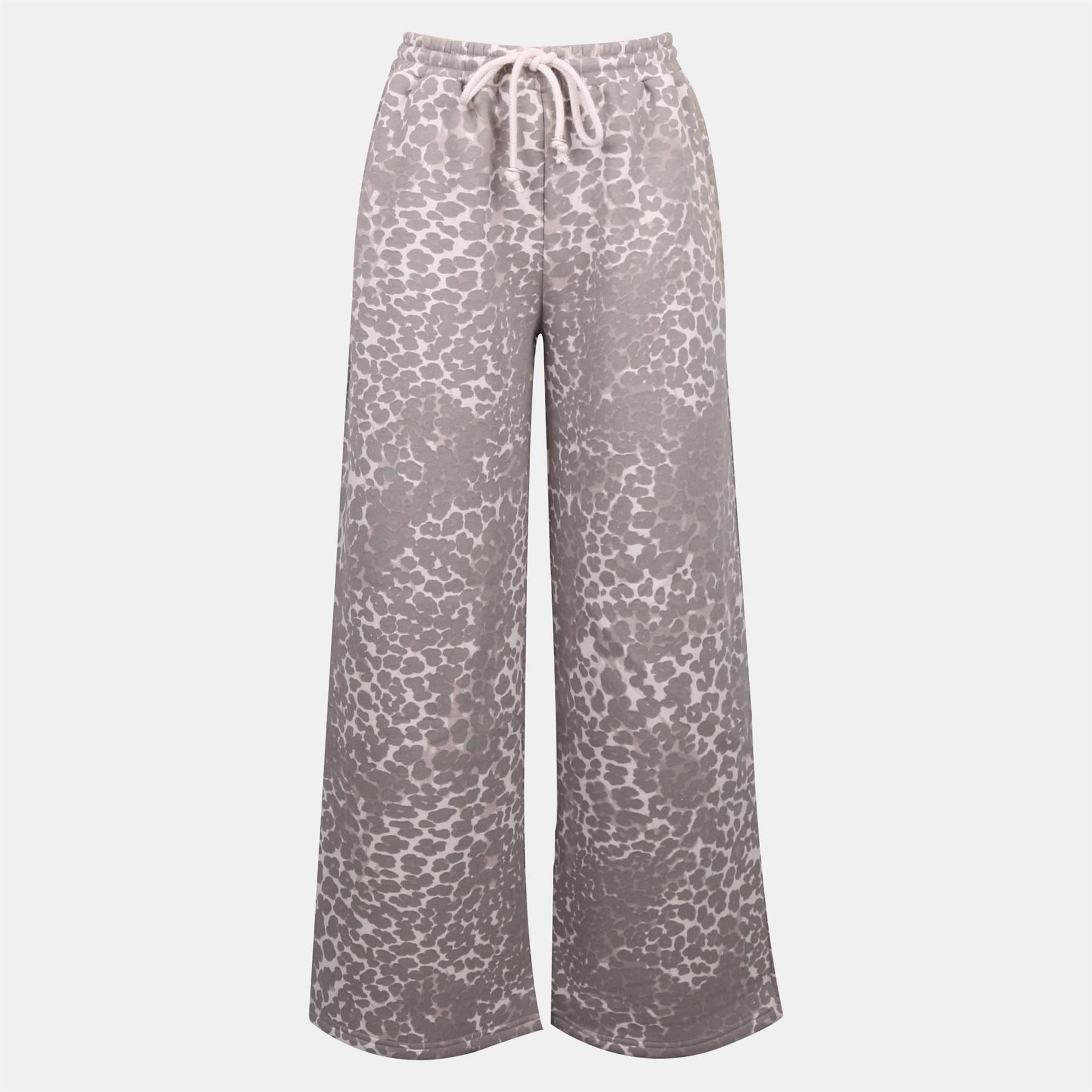 Miso Leopard Patterned Wide Leg Joggers