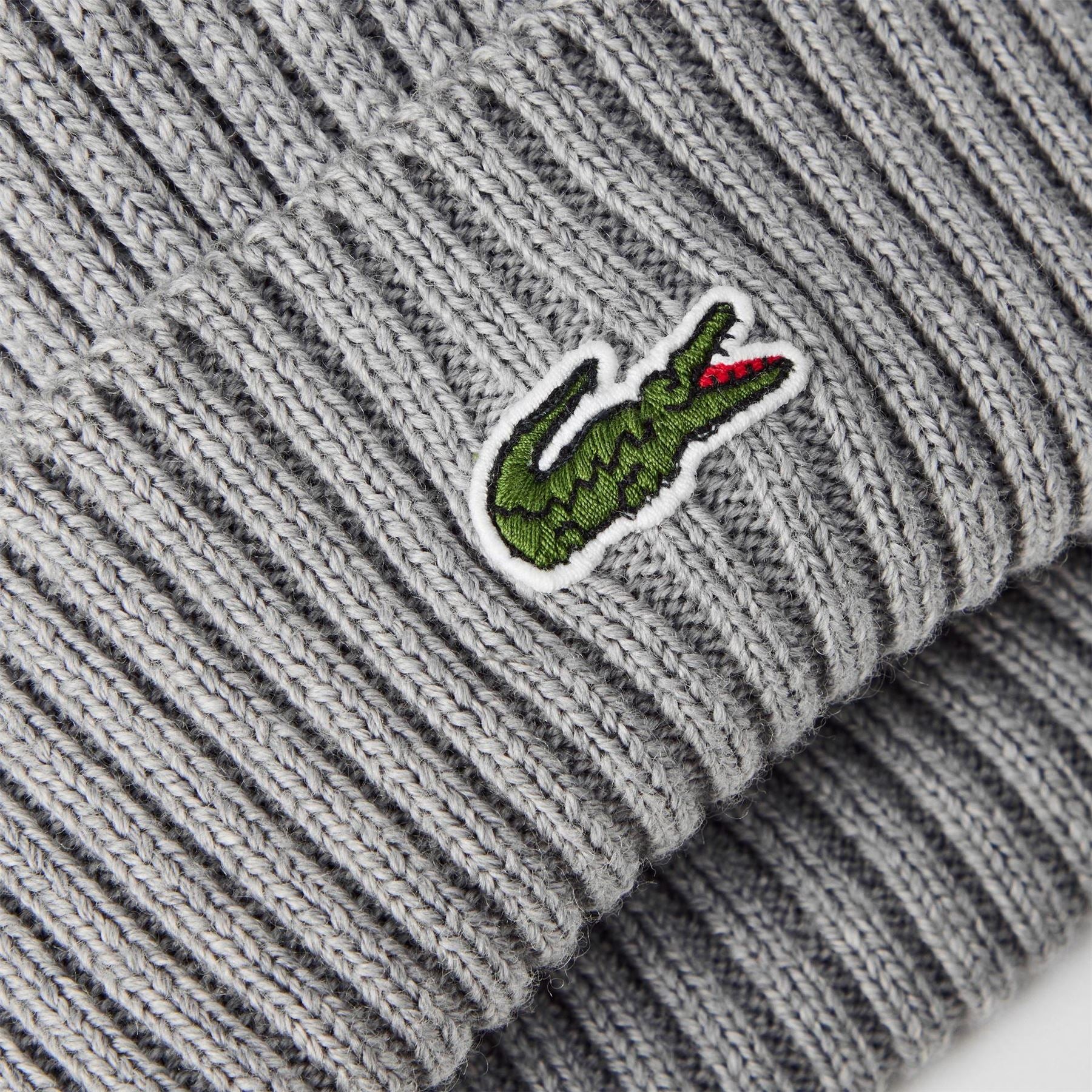 Lacoste Adjustable Cuff Turn Up Brim Beanie