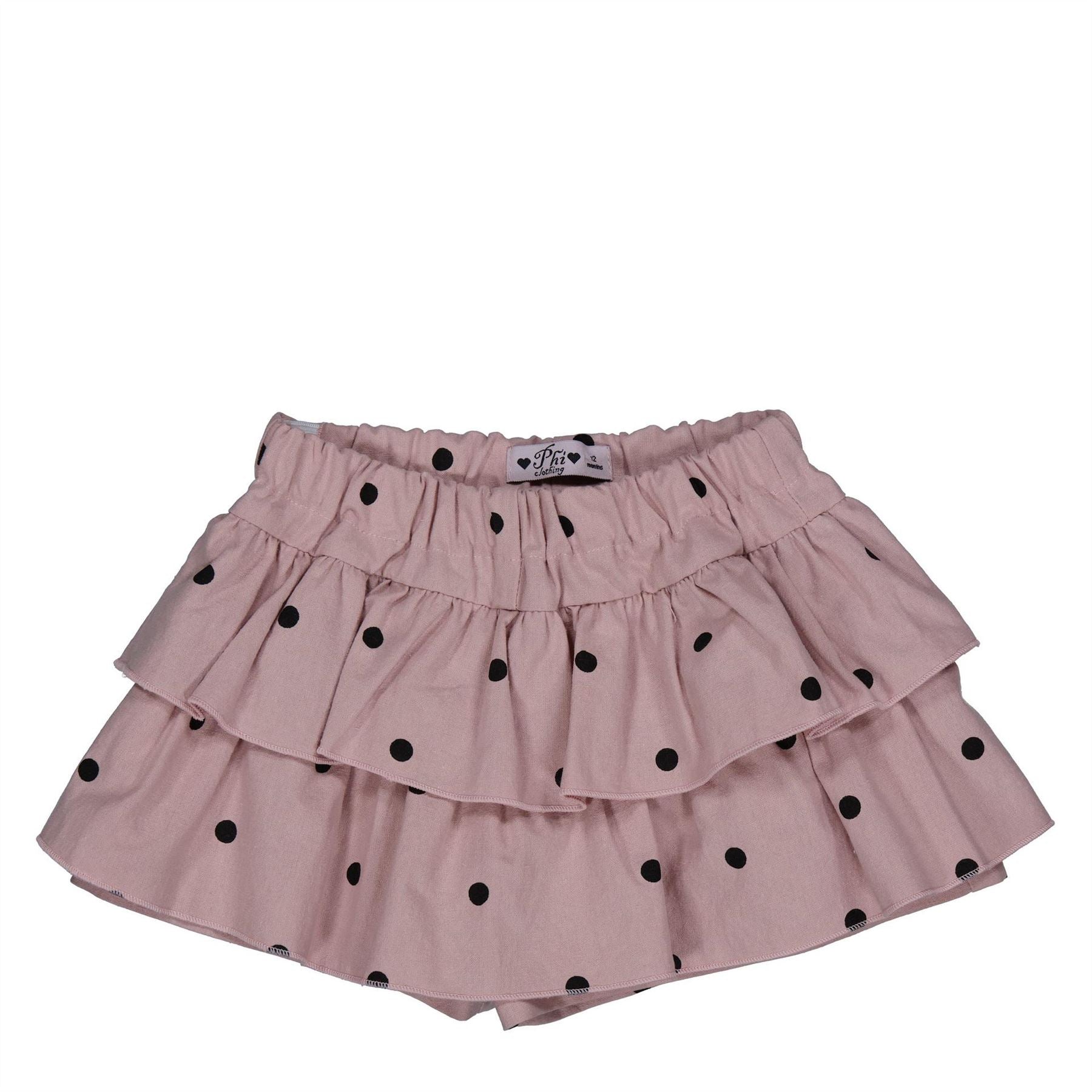 Phi Dot Frill Mini Ruffle Skirt