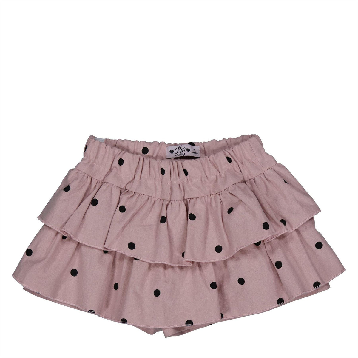 Phi Dot Frill Mini Ruffle Skirt