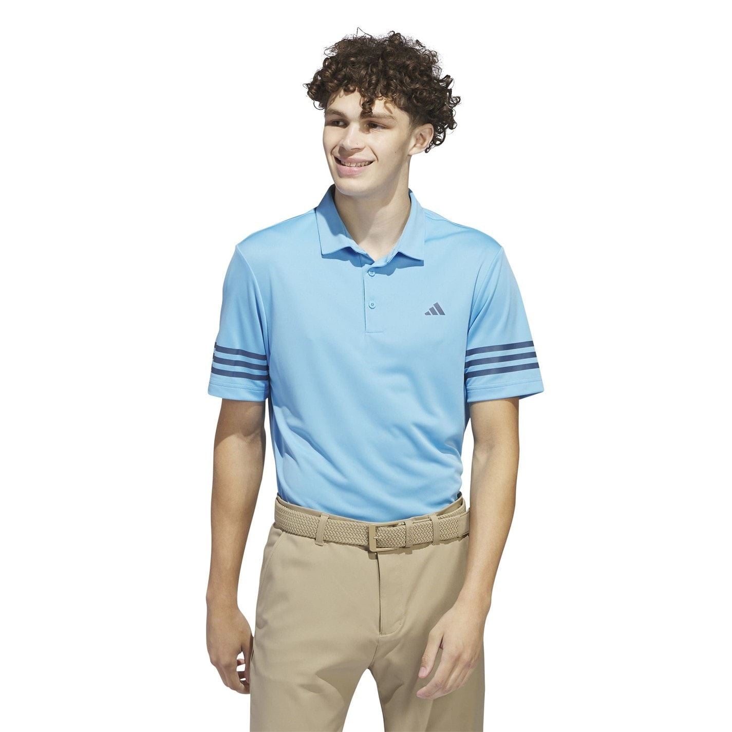 adidas Mens 3 Stripe Polo Shirt