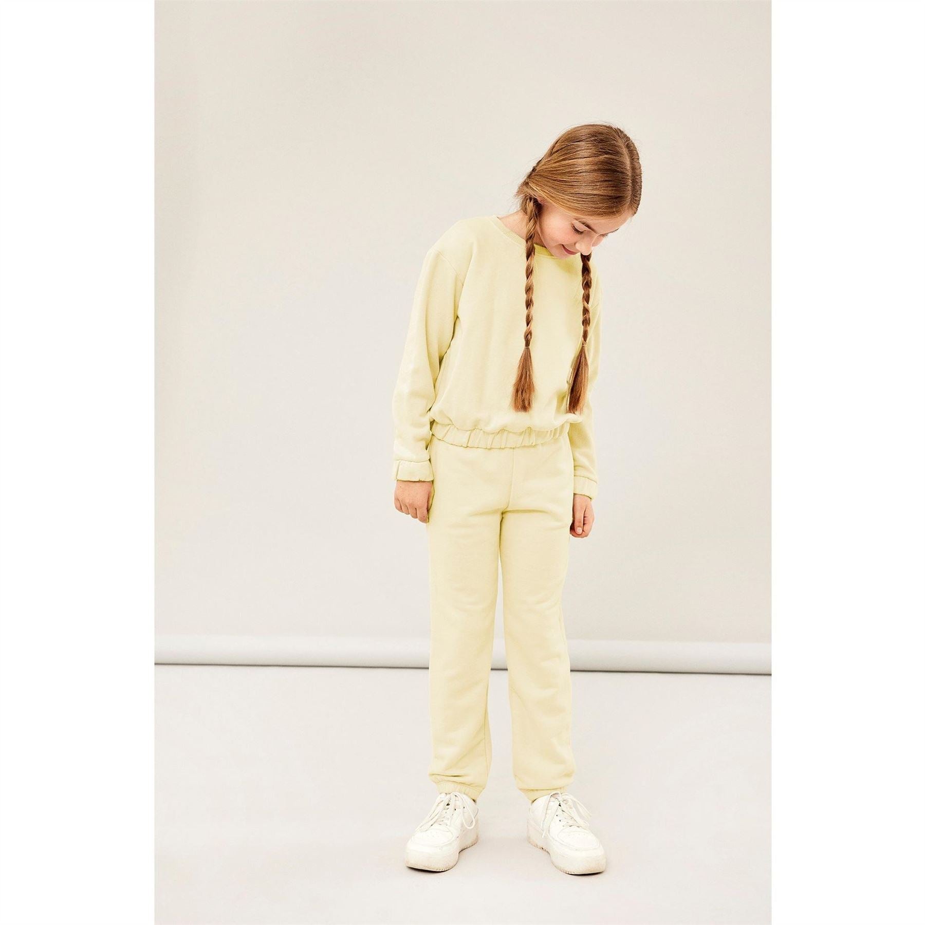 Name It Solid Patterned Straight Sweatpants