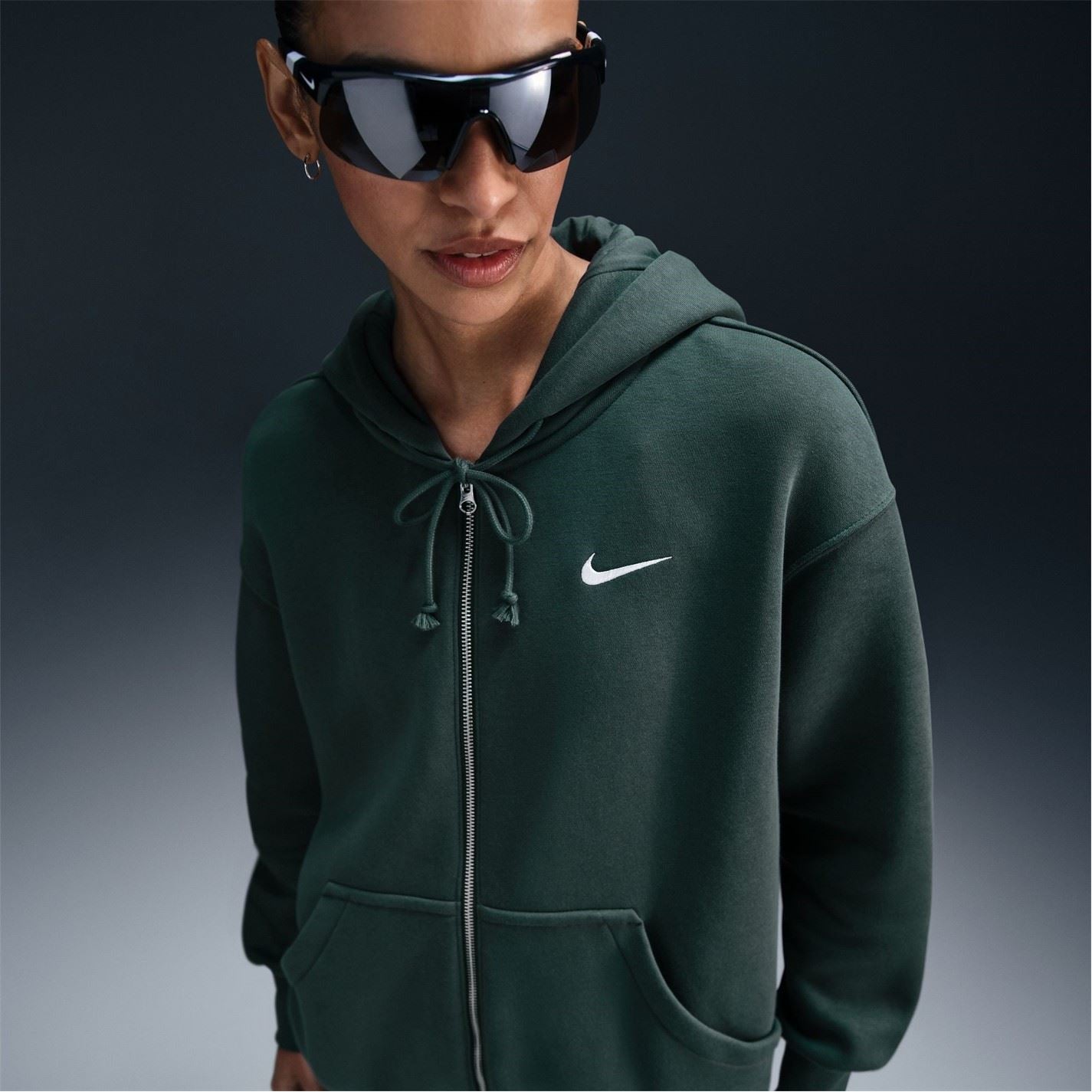 Nike Womens Sportswear Phoenix Fleece Oversized Full Zip Hoodie