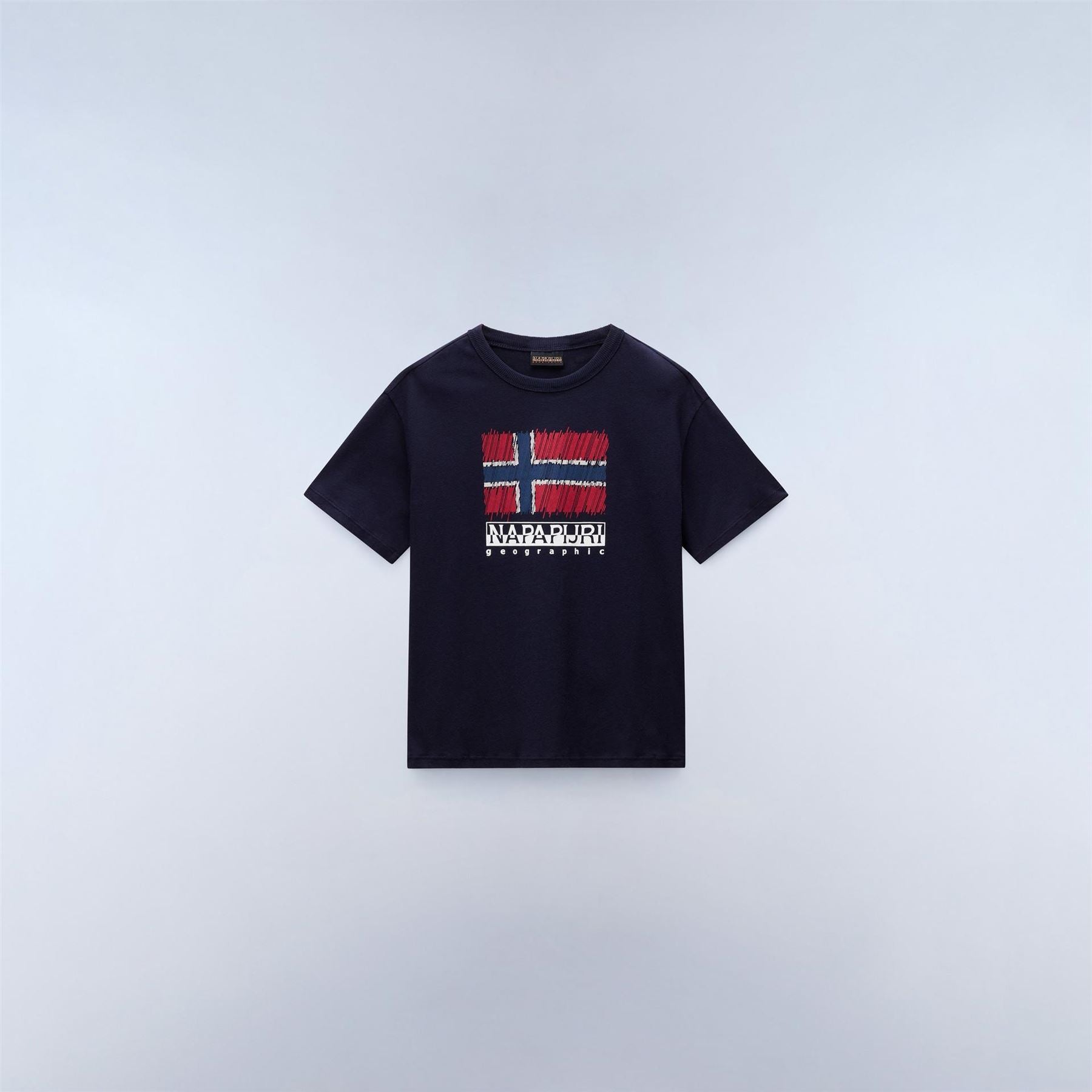 Napapijri Geographic Print Crew Neck Short Sleeve T-Shirt