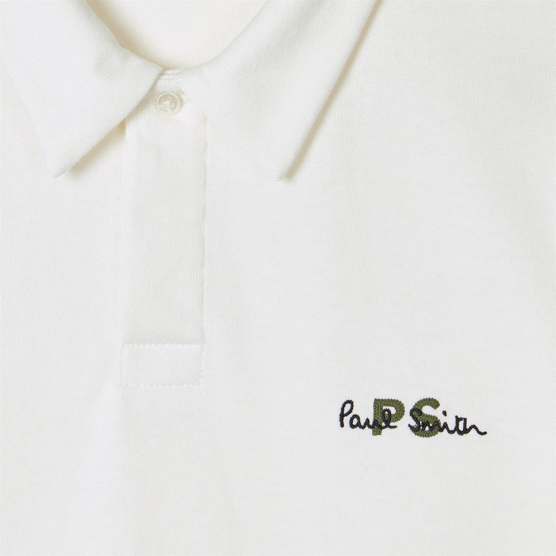 PS Paul Smith Embroidered Long Sleeve Rugby Polo Shirt