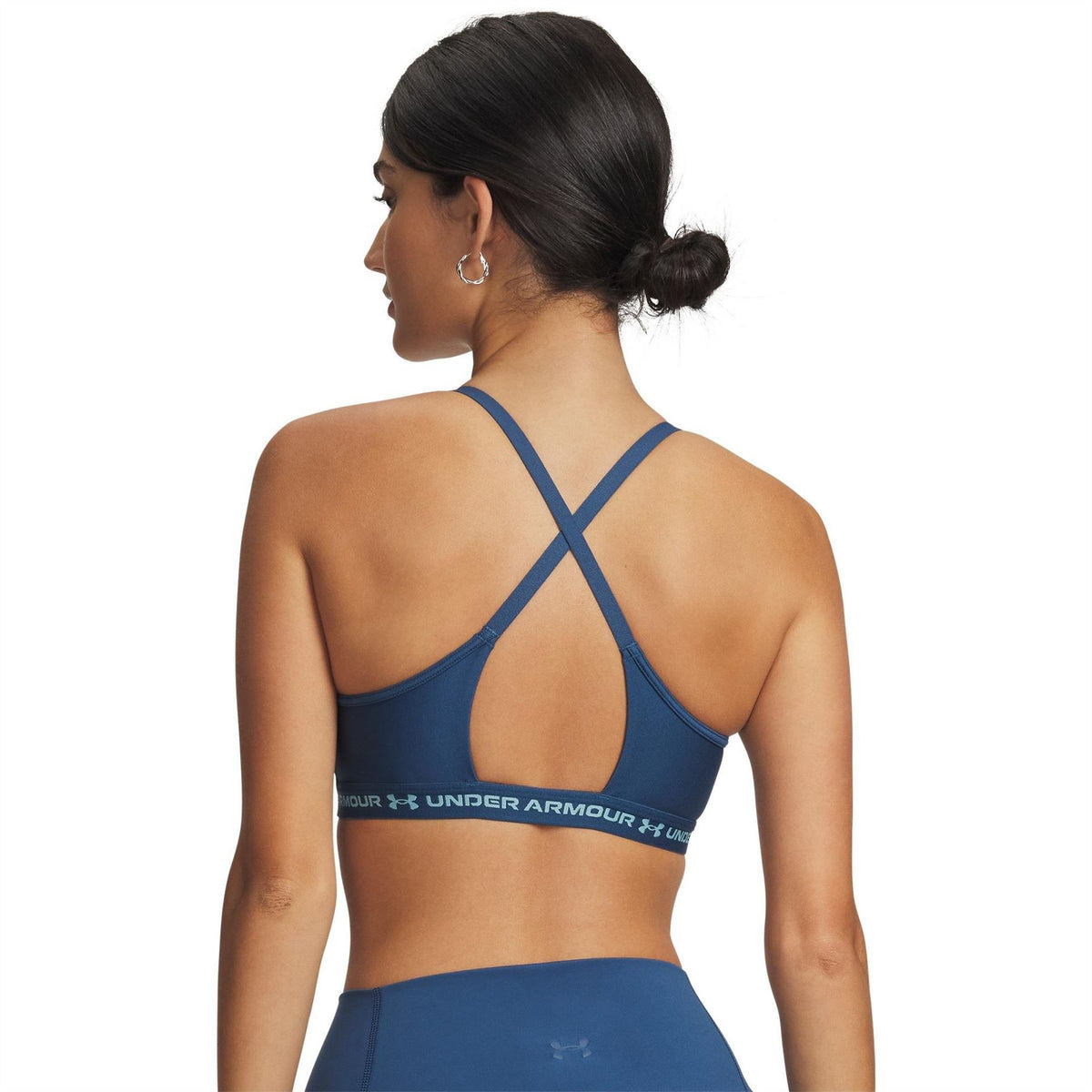 Under Armour Sports Bra V-Neck Spaghetti Straps Snug Fit