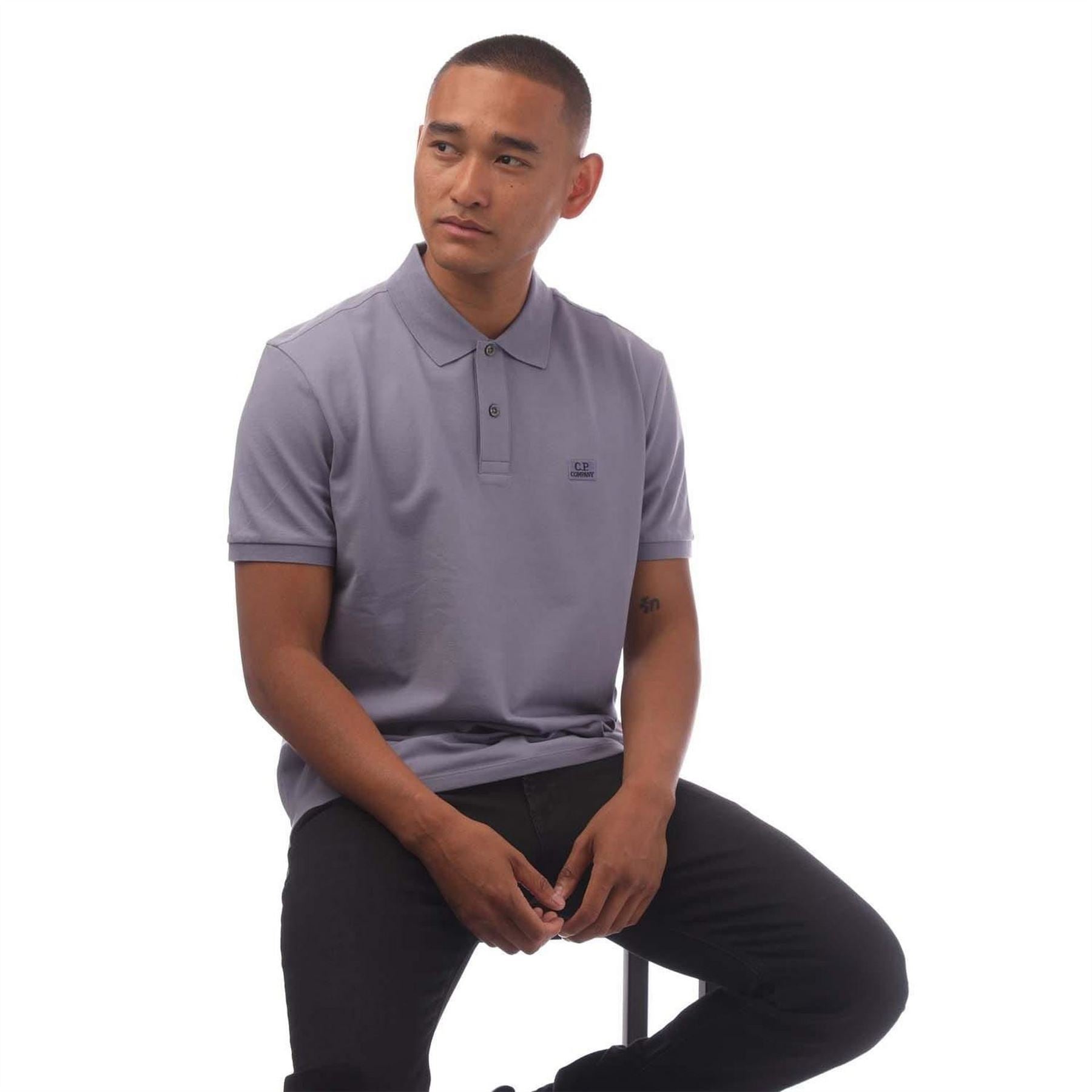 CP Company Piquet Logo Polo Shirt