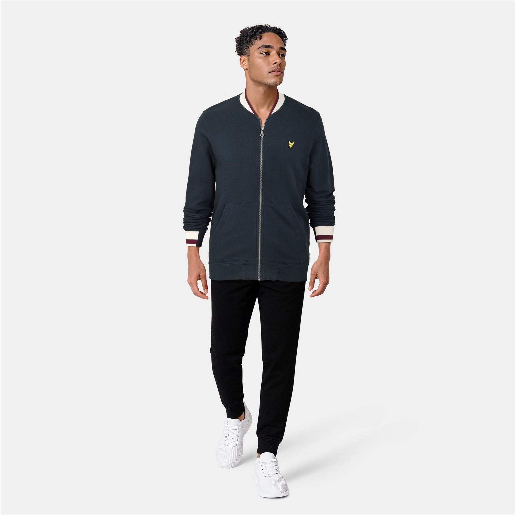 Lyle and Scott Ribbed Cuff Bomber Jacket