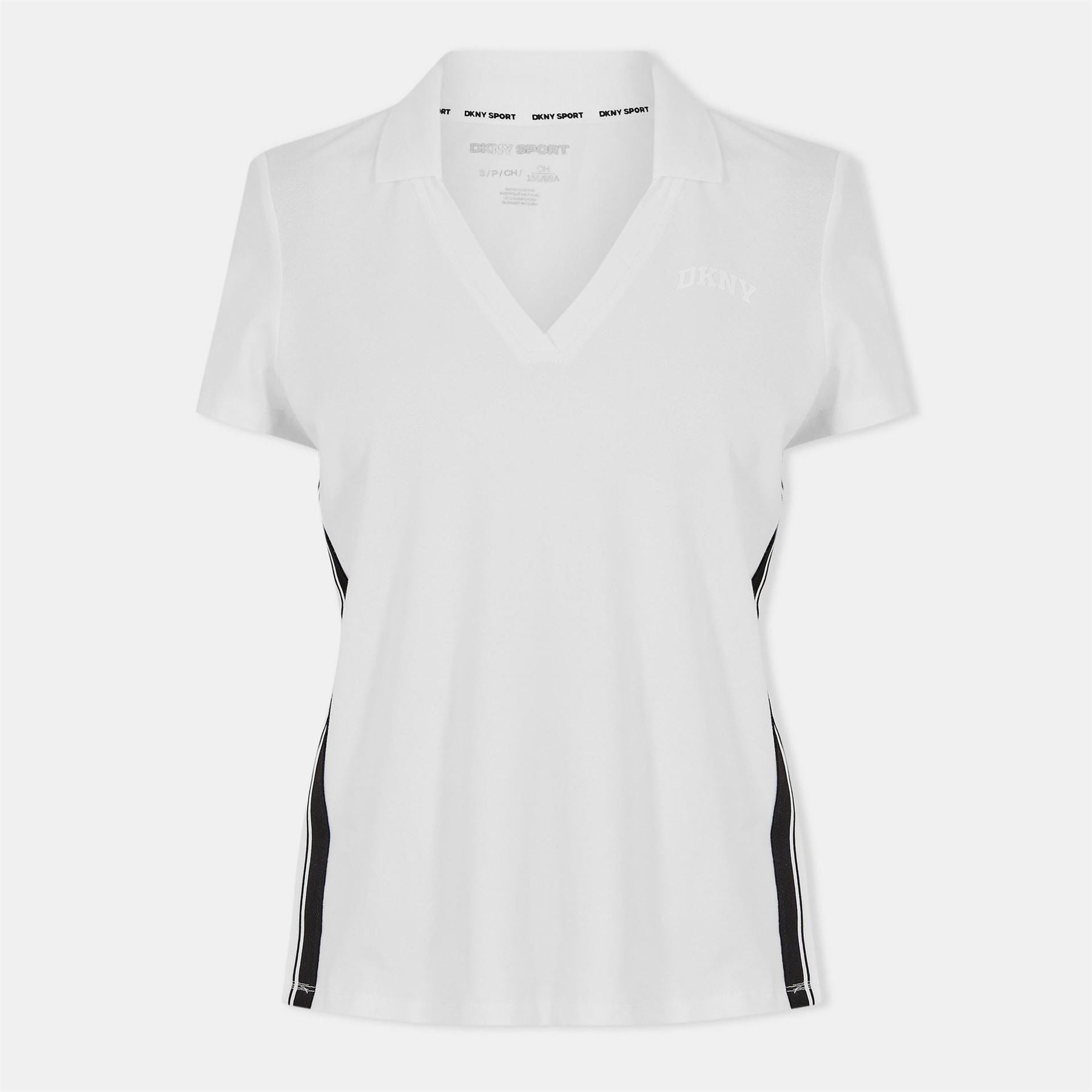 DKNY Stripe Short Sleeve Polo Shirt