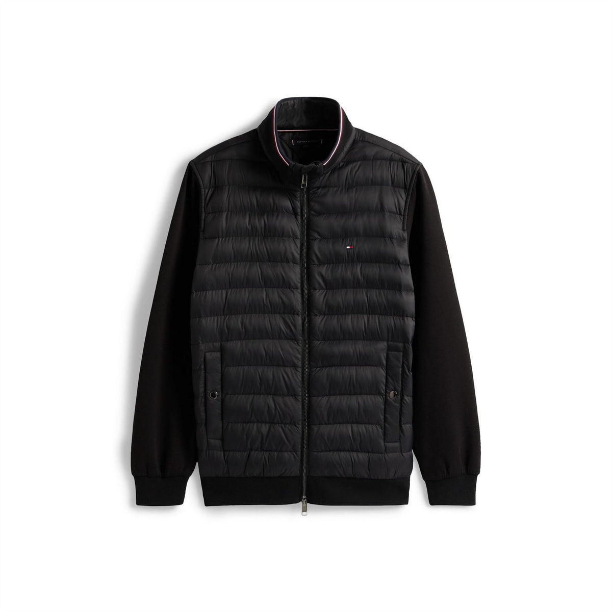 Tommy Hilfiger Solid Patterned Hybrid Jacket with Ribbed Cuff
