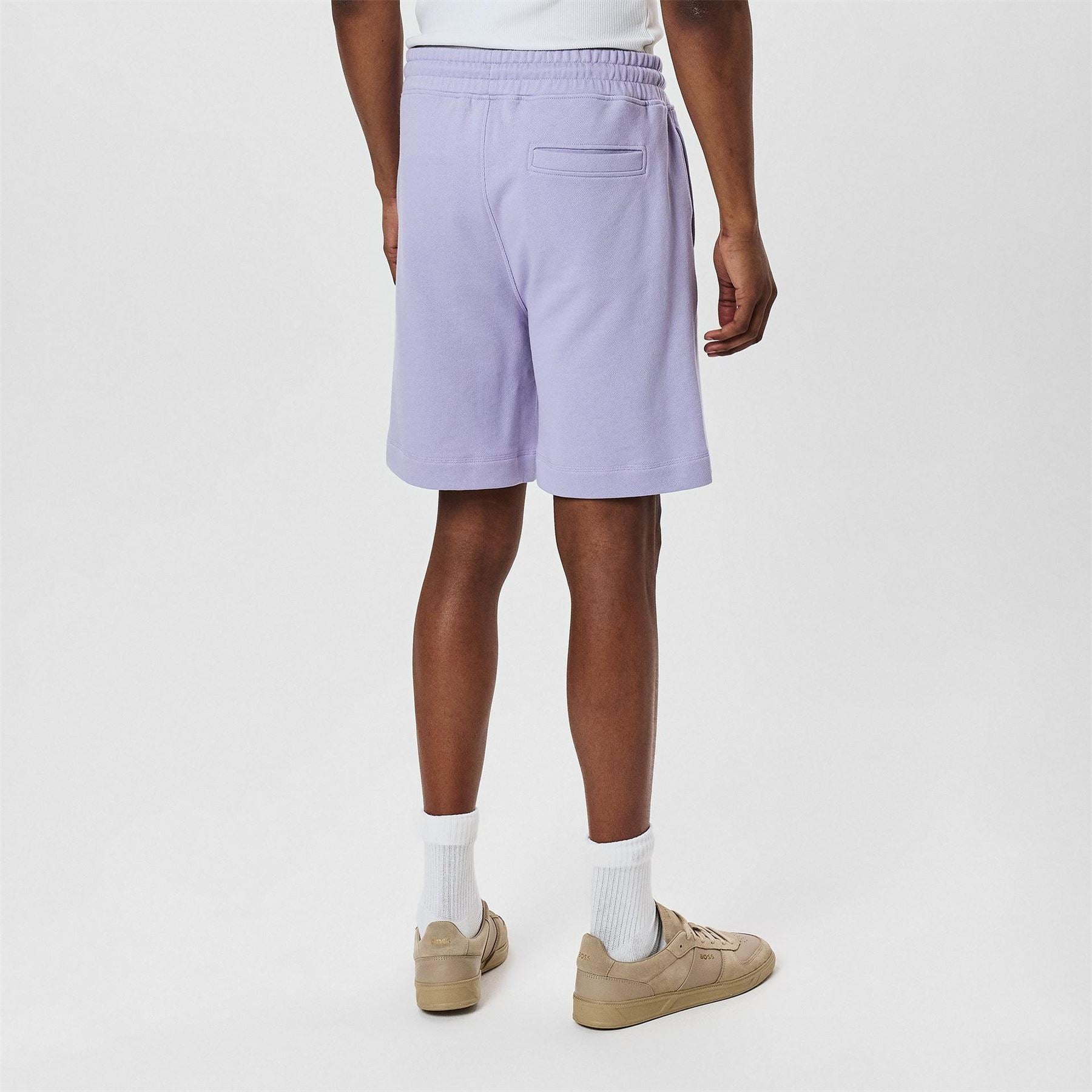 Boss Orange Mid Length Elasticated Drawstring Fleece Shorts