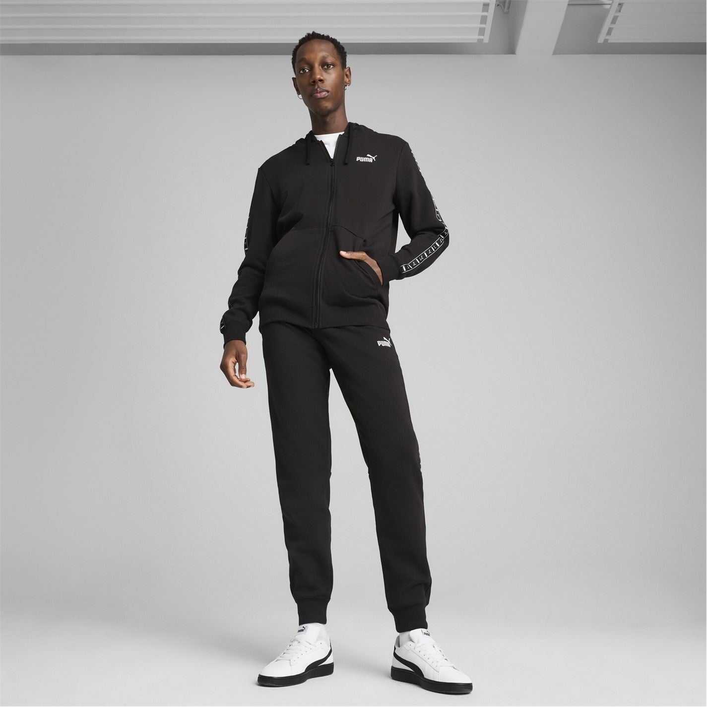 Puma Tape Closed Hem Fleece Joggers