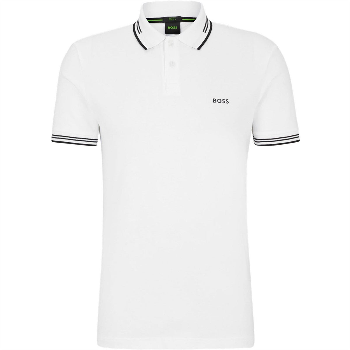 Boss Green Paul Contrast Striped Trim Short Sleeve Polo Shirt