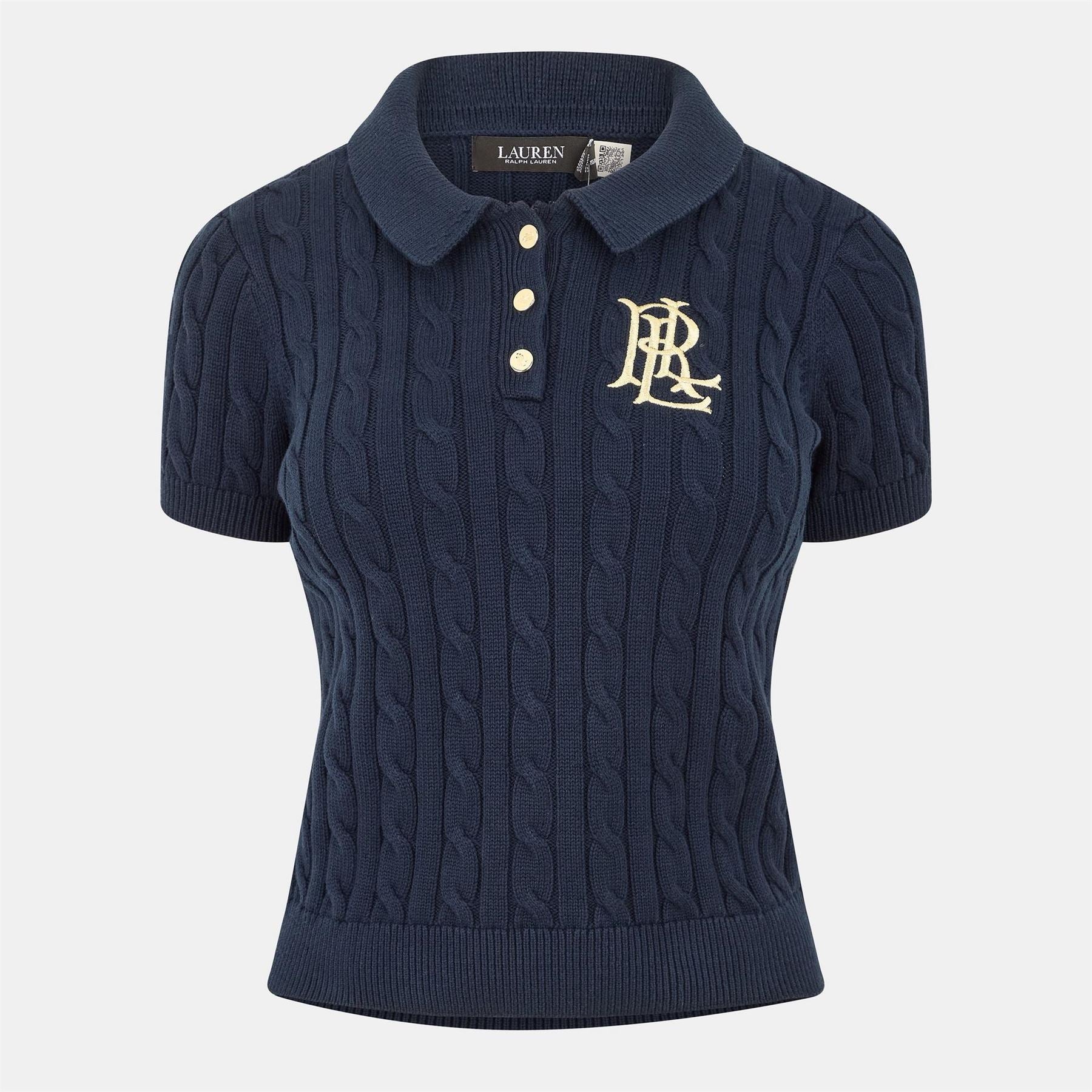 Lauren by Ralph Lauren Embroidered Collared Neck Short Sleeve Polo Shirt