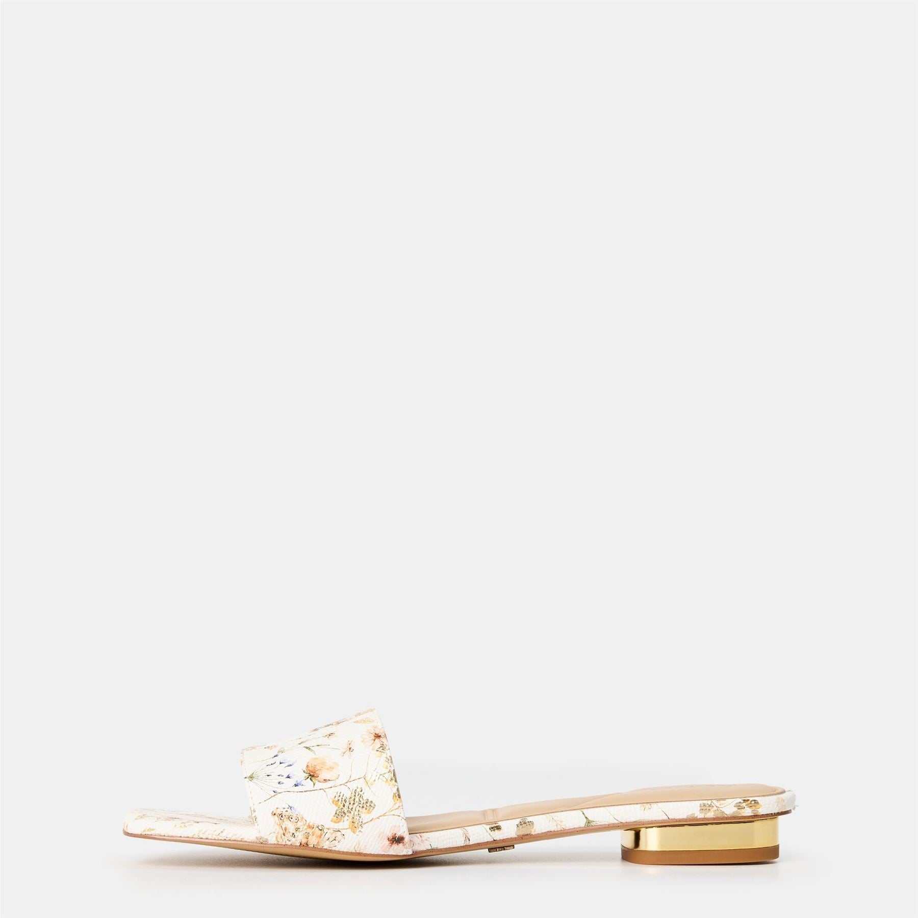 Aldo Floral Open Toe Flat Heel Slides