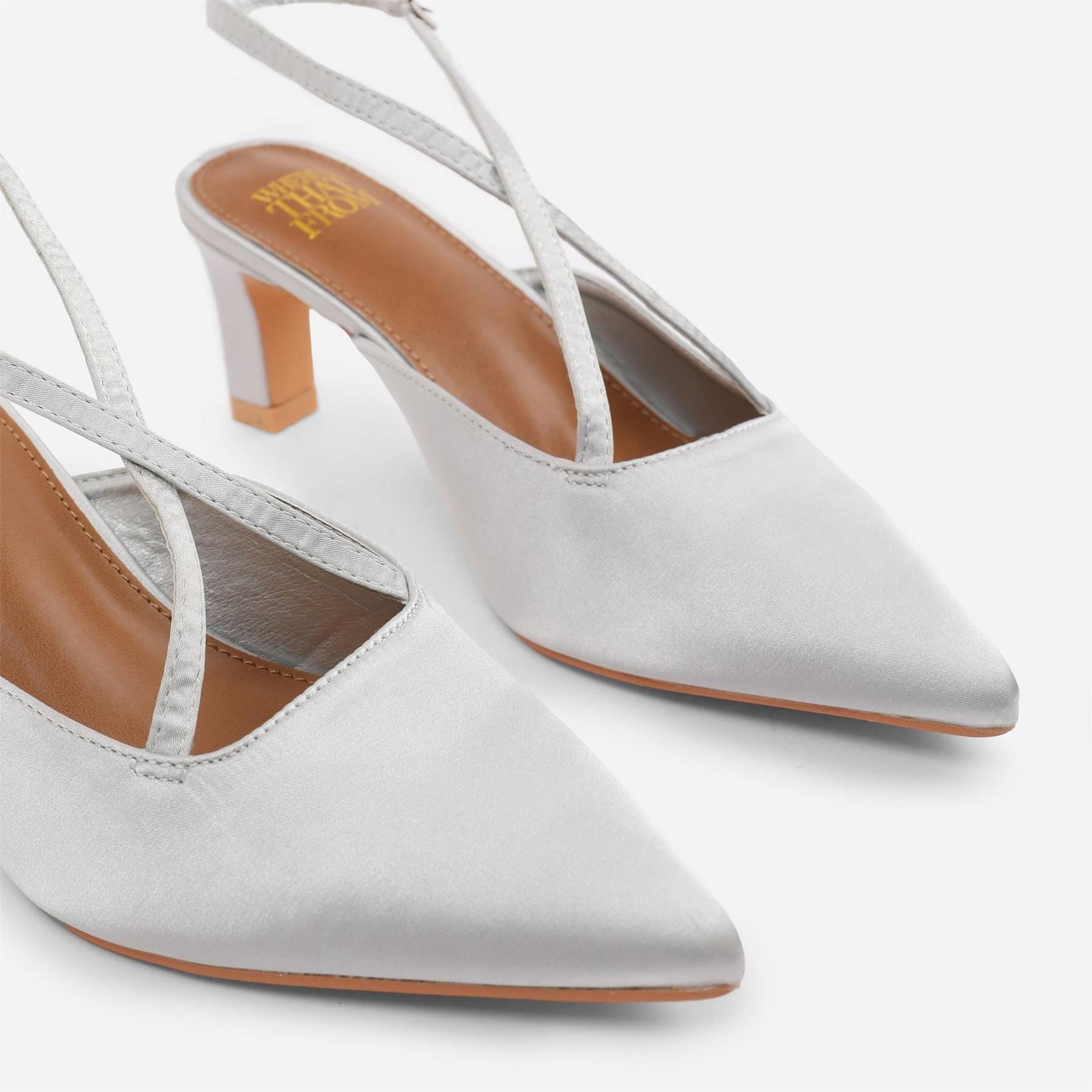 Wheres That From Raizel P High Heel Metallic Slingbacks