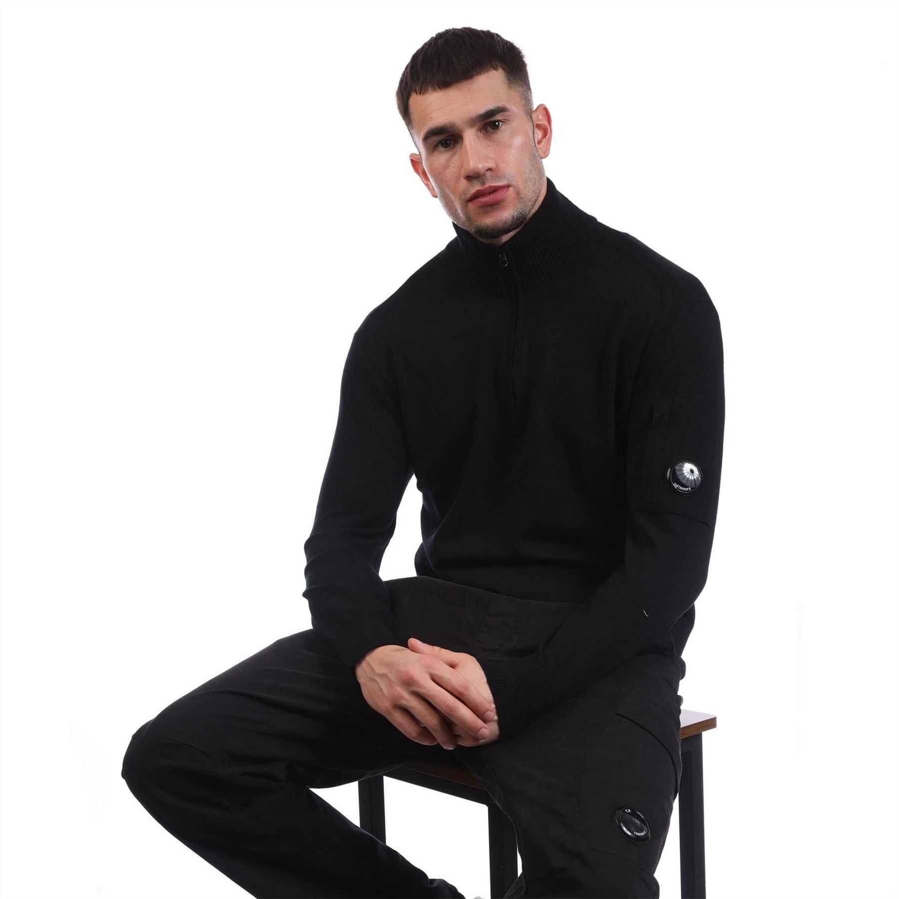 CP Company Merino Wool Half Zip Sweater