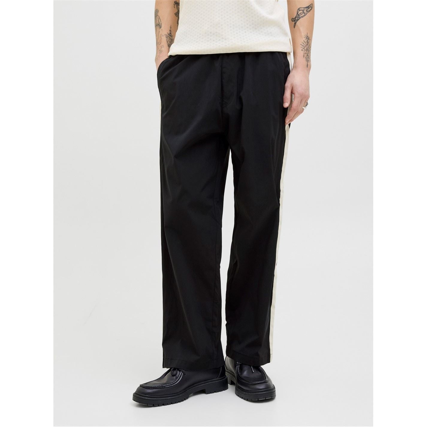 Jack and Jones Owen Stripe Patterned Wide Leg Joggers