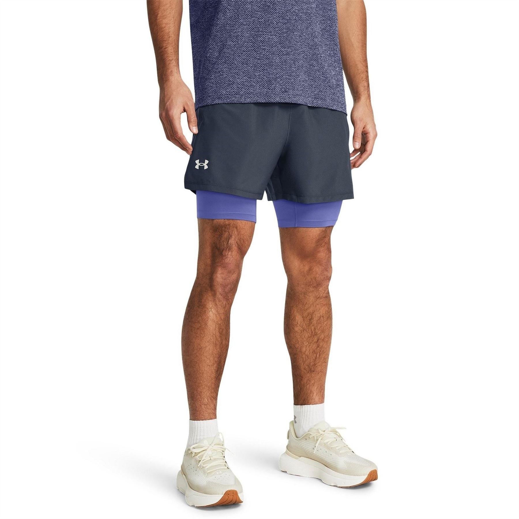 Under Armour Mens Armour Ua Launch 2 In 1 7 Shorts