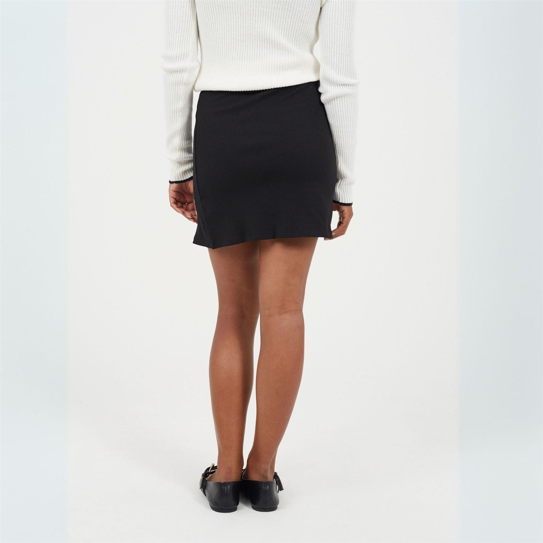 Brave Soul Womens Mini Skirt With Split Hem Detail