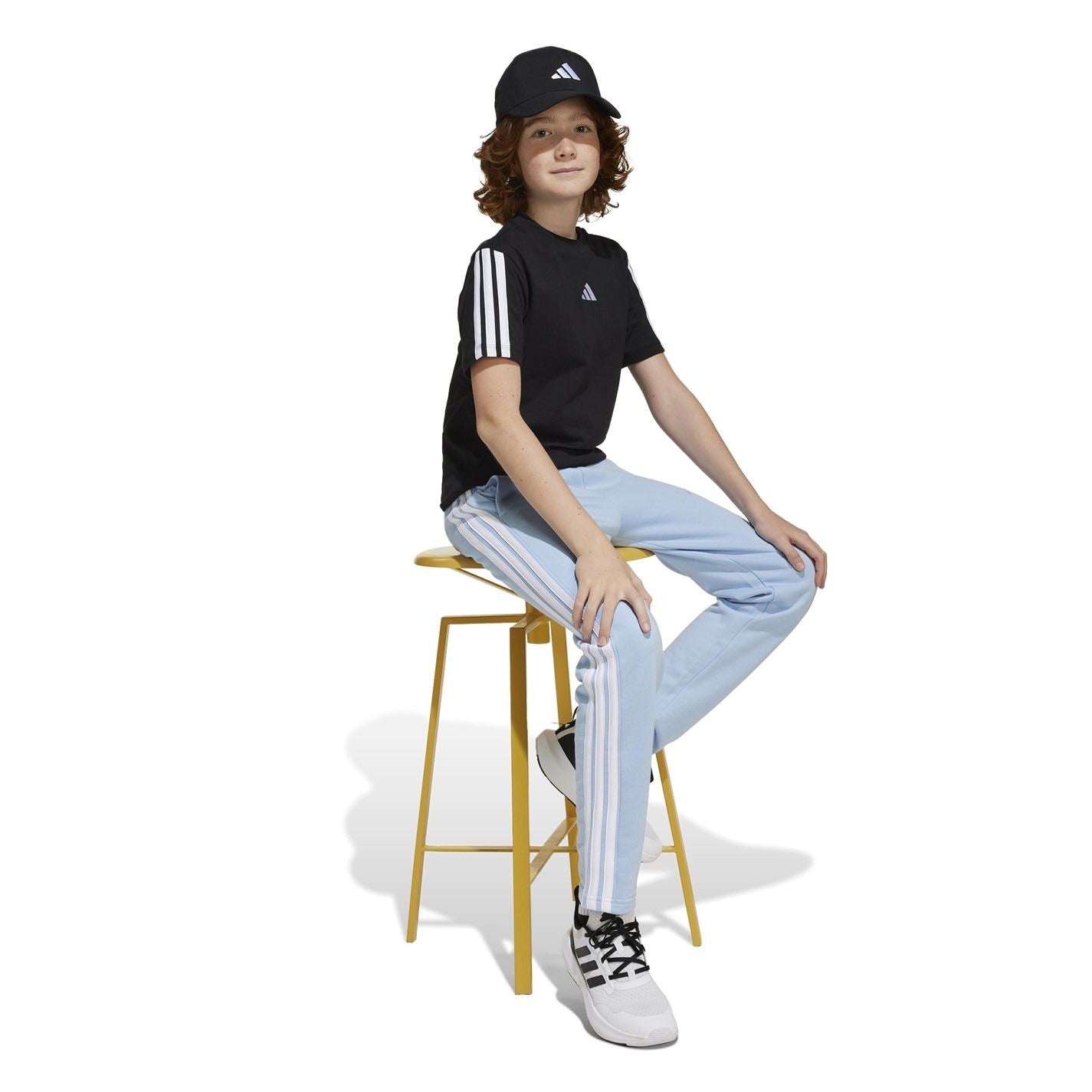adidas 3 Stripe Essentials T-Shirt Junior
