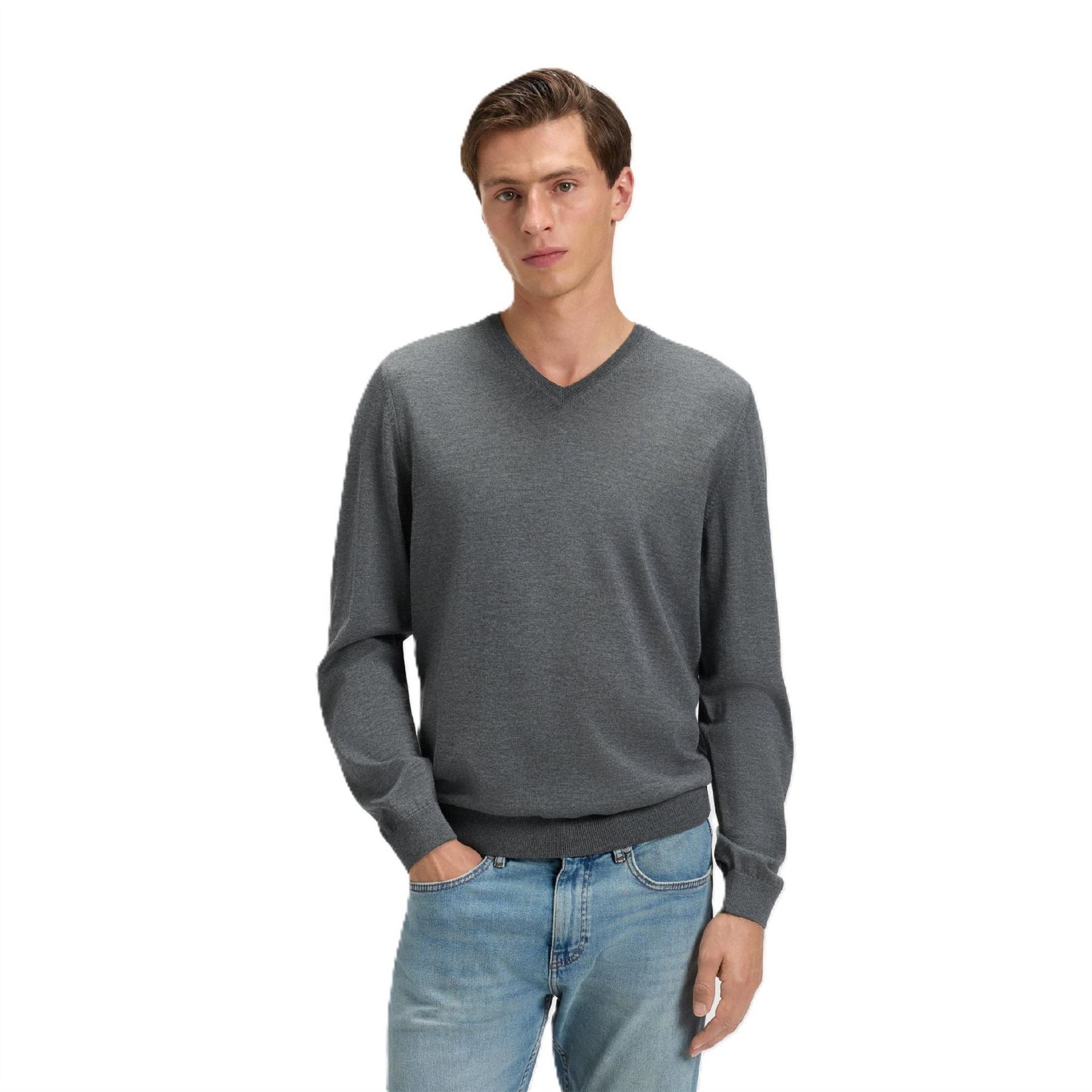 Boss V-Neck Long Sleeve Regular Fit Sweater