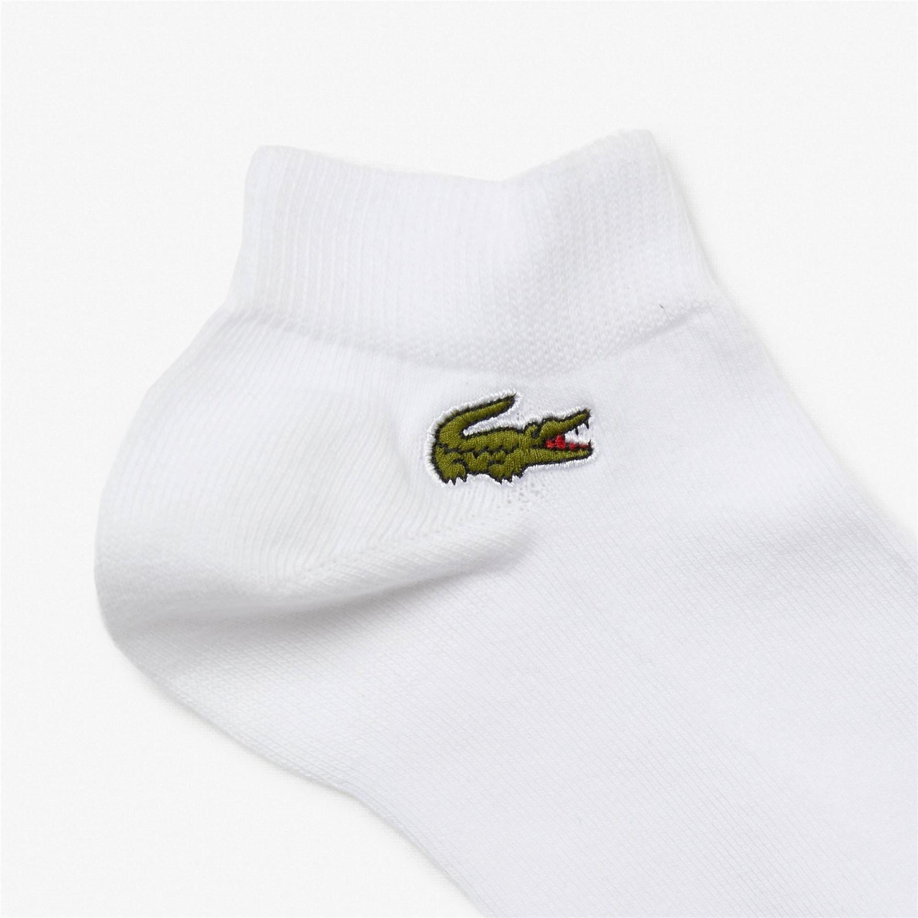 Lacoste Cotton 3 Pack Logo Trainer Socks