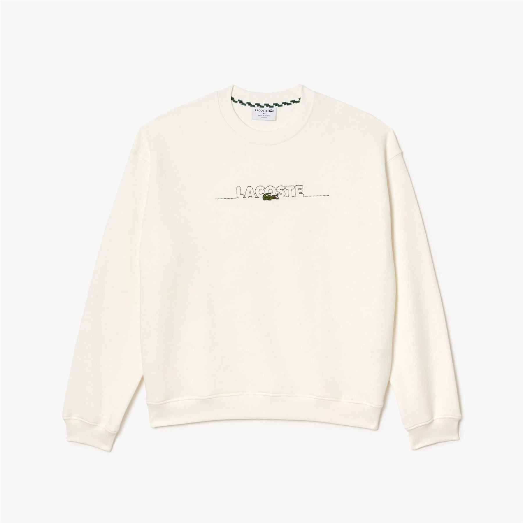 Lacoste Embroidered Crew Neck Drop Shoulder Sweatshirt