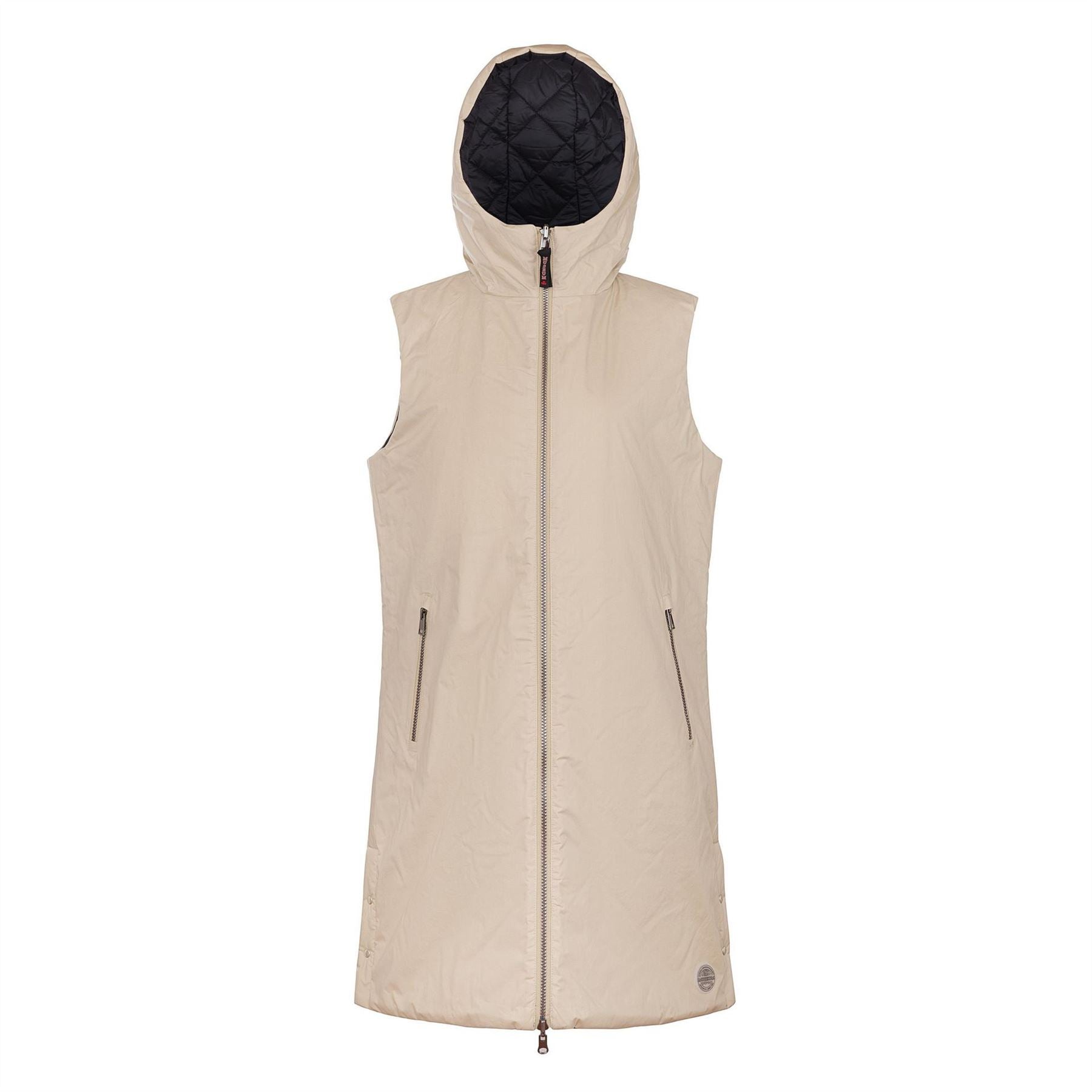 Museum L Hooded Solid Patterned Gilet