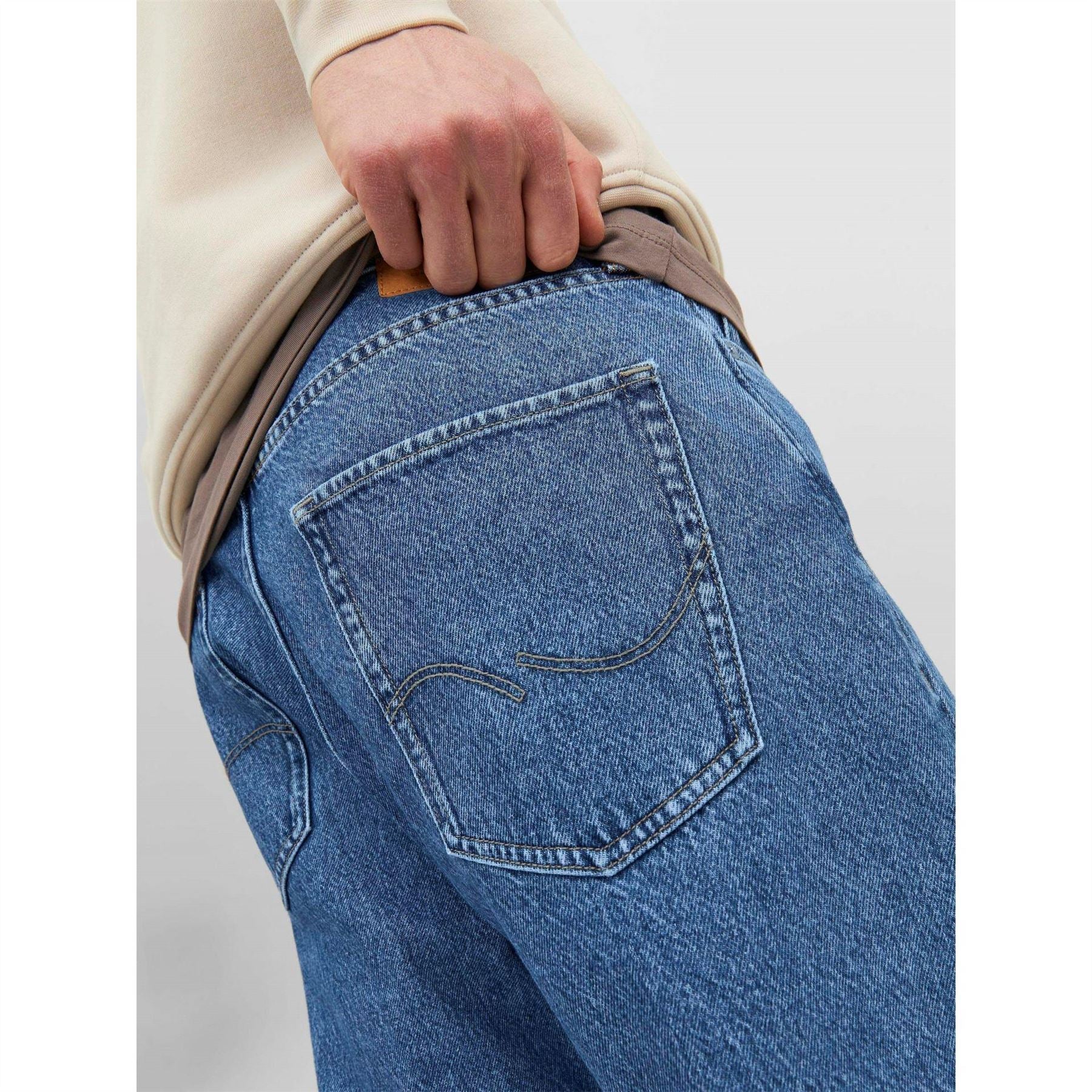 Jack and Jones Alex Wide Leg Mid Rise Jeans