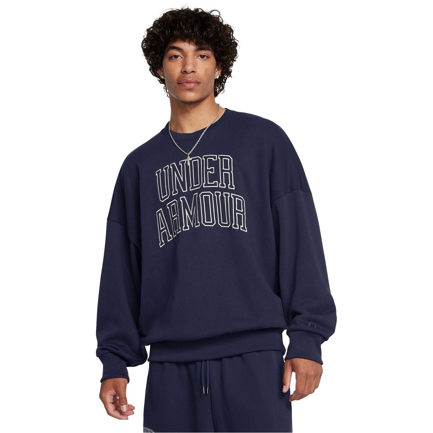Under Armour Icon Crew Neck Ribbed Collar Long Sleeve Sweatshirt