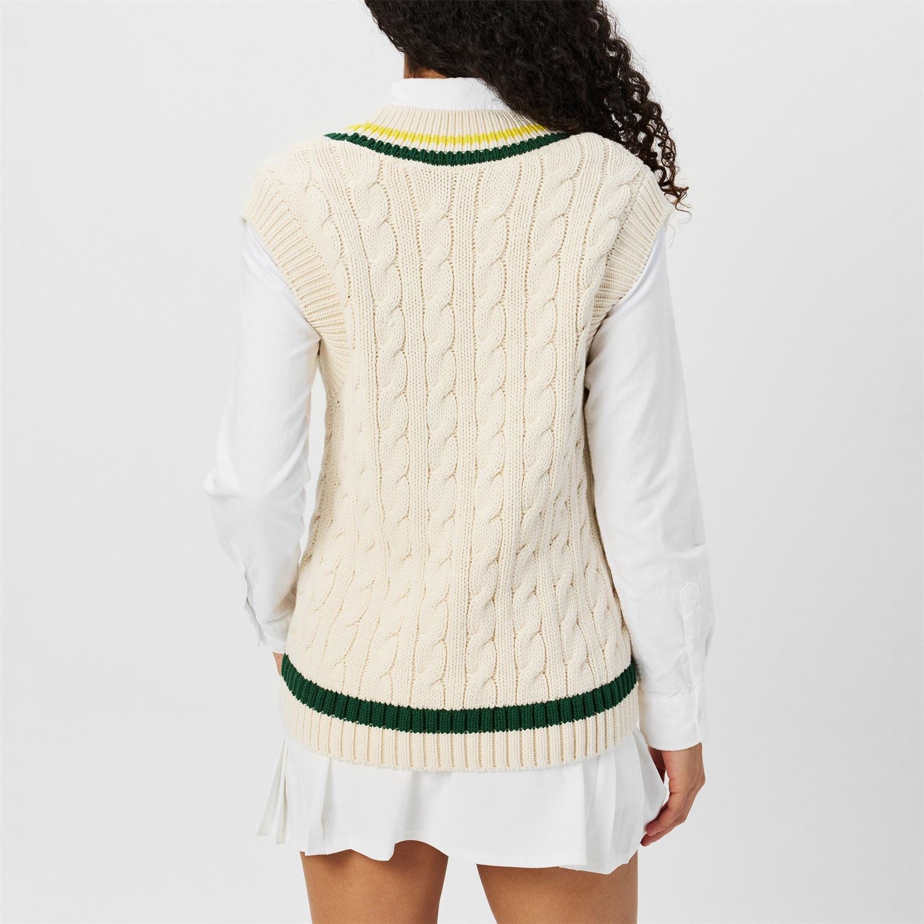 Lacoste Cable Knit Crew Neck Jumper