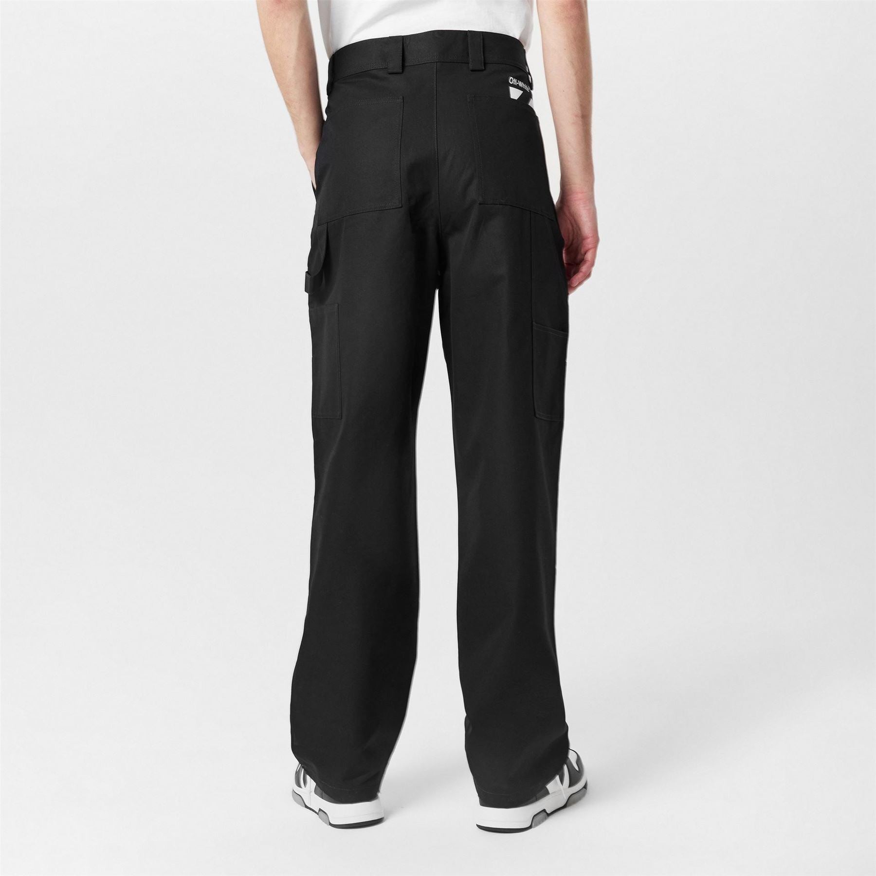 Off White Regular Fit Cargo Straight Pants