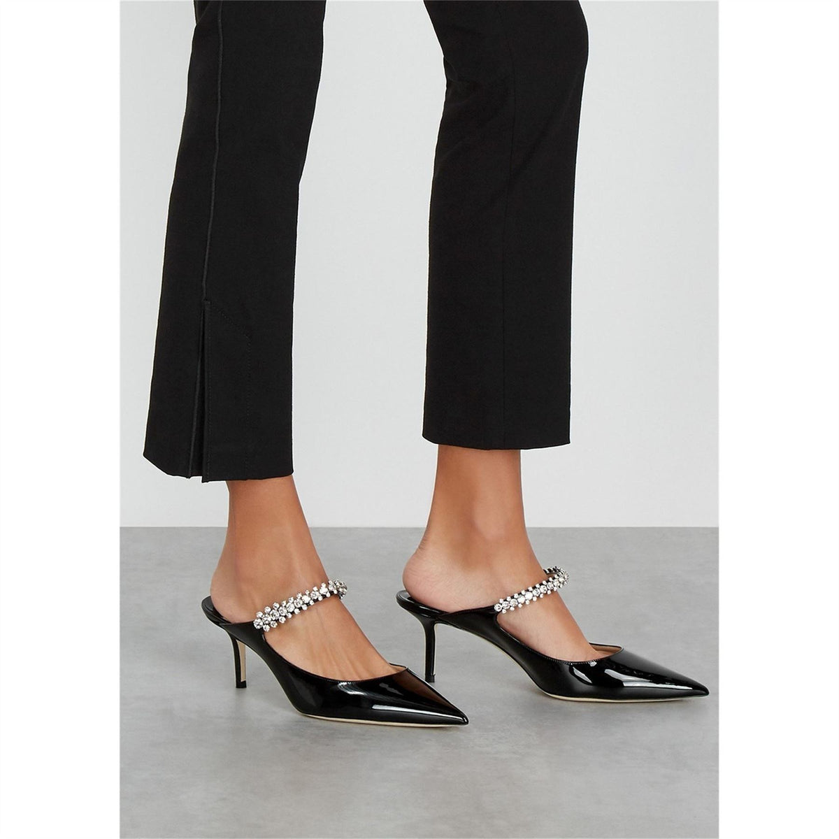 Jimmy Choo Bing Patent Mule Crystal